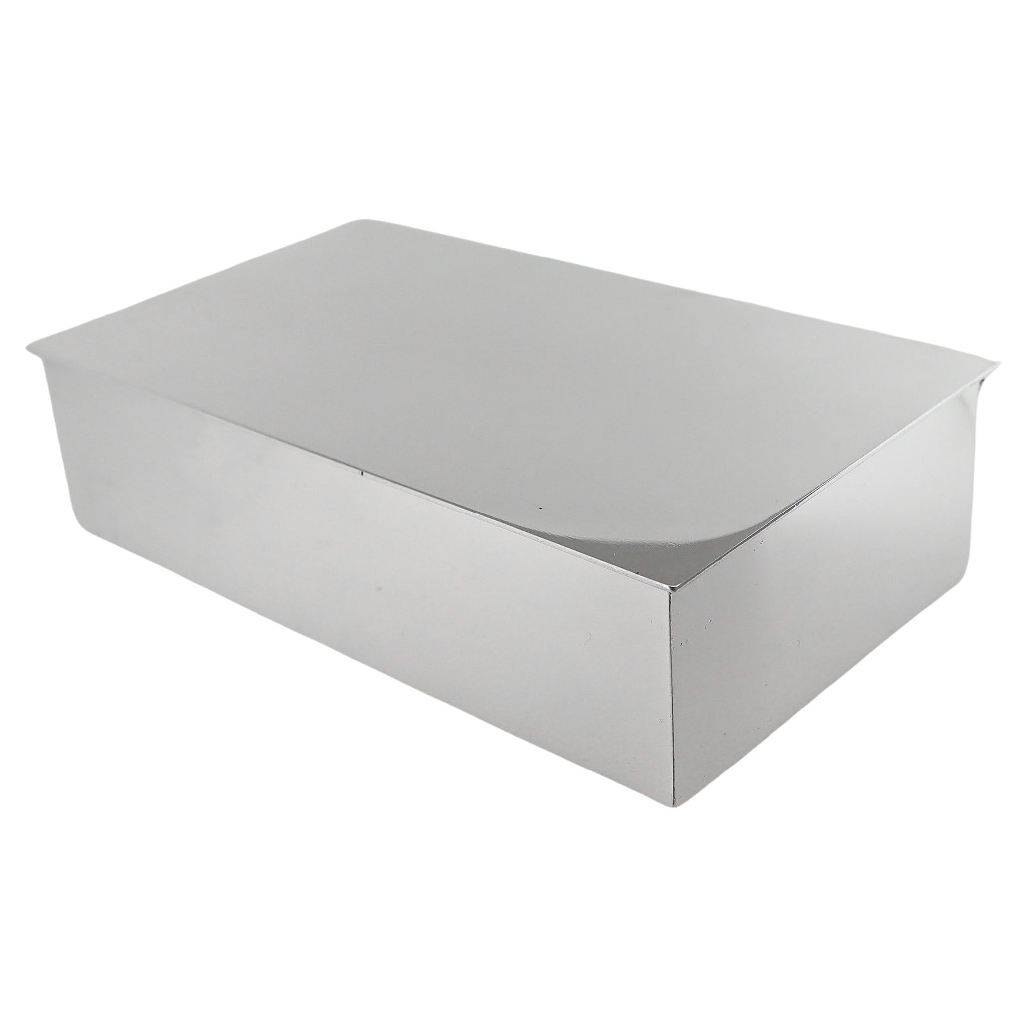 Mid-Century Tiffany & Co. Sterling Silver Wood Lined Dresser or Table Box