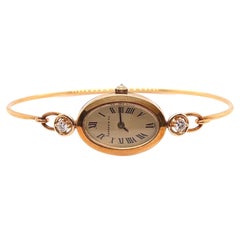 Mid Century Tiffany & Co. Diamond 18 Karat Gold Watch