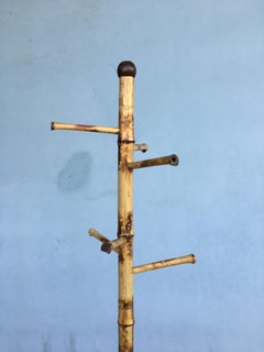 Midcentury Tiger Bambus Kleiderständer mit Schirmständer
