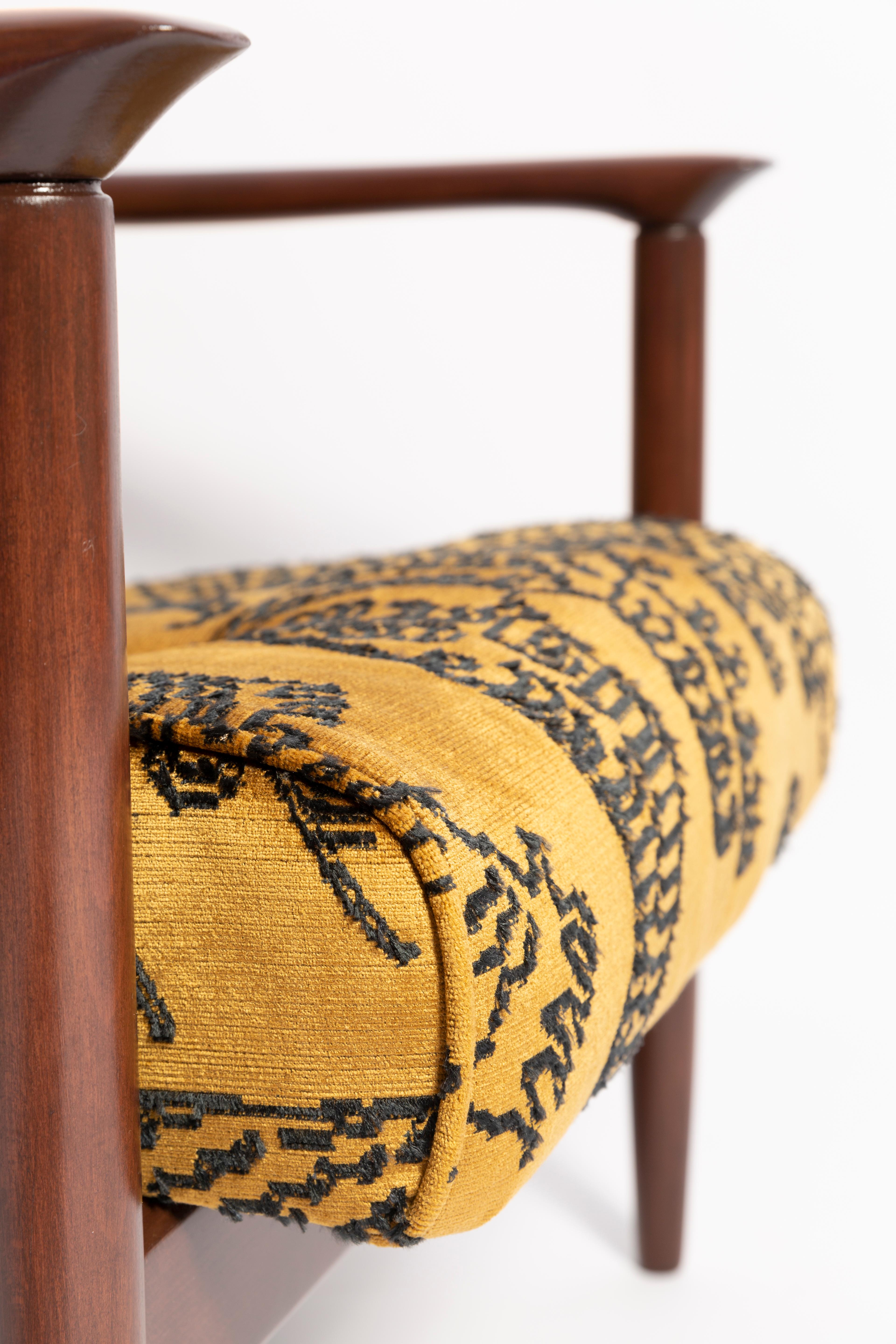 Hand-Crafted Mid Century Tiger Mountain Velvet Armchair, GFM 142, Edmund Homa, Europe, 1960s For Sale
