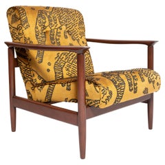 Mid Century Tiger Mountain Velvet Armchair, GFM 142, Edmund Homa, Europe, 1960s