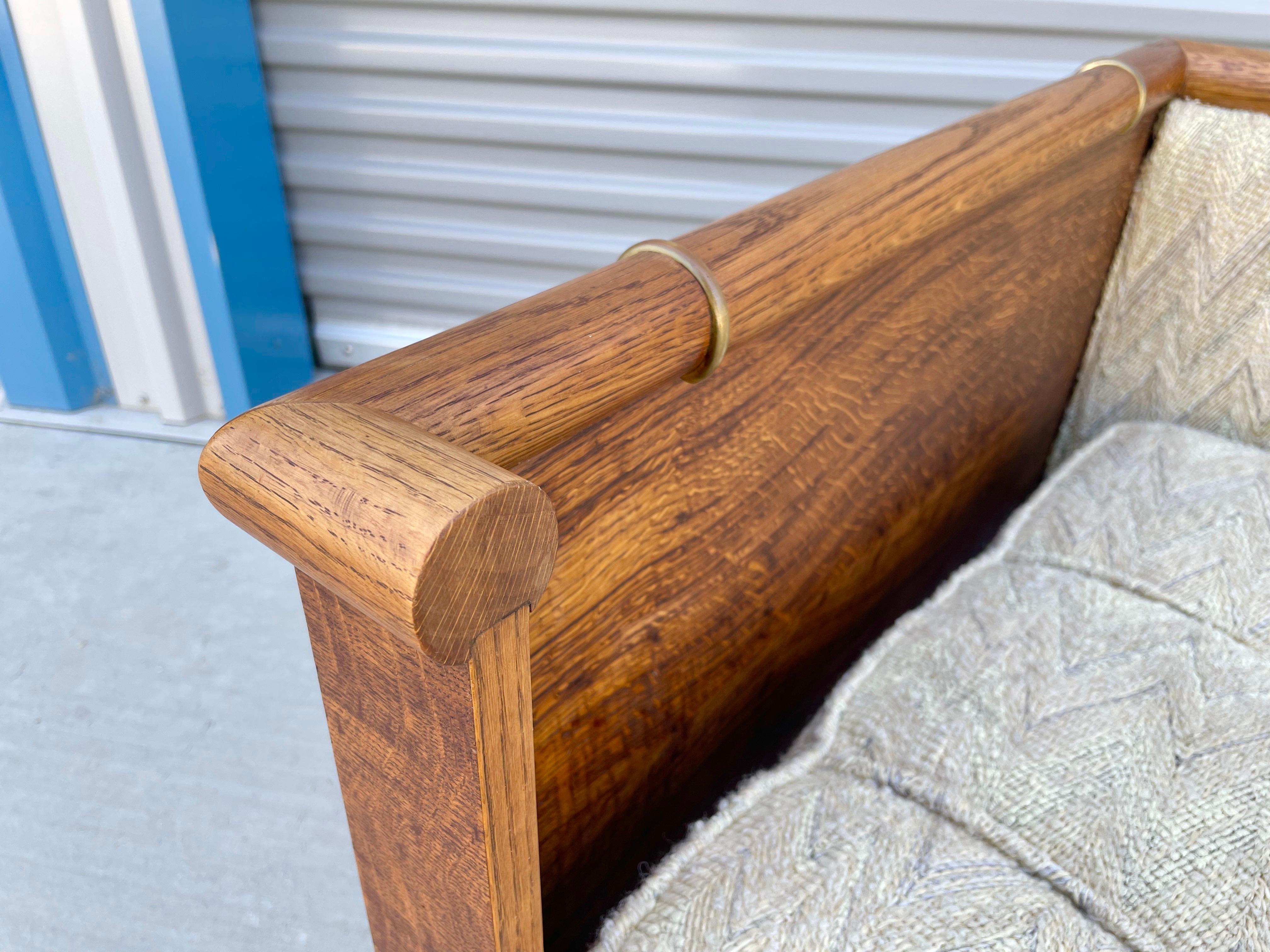 Midcentury Tiger Oak Daybed/Sofa by Marge Carson For Sale 6
