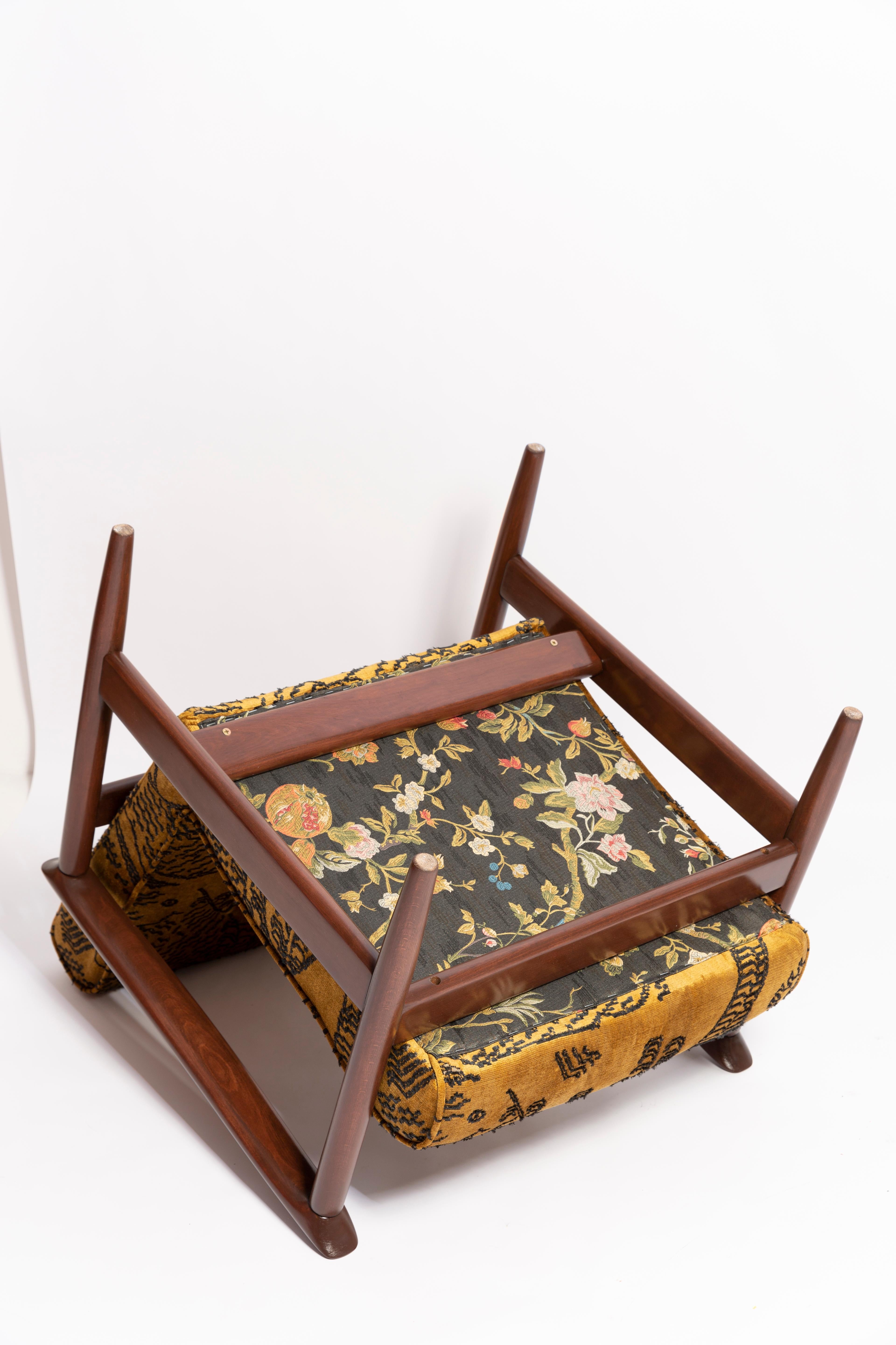 Mid Century Tiger Velvet Armchair, GFM 142, Edmund Homa, Europe, 1960s For Sale 8
