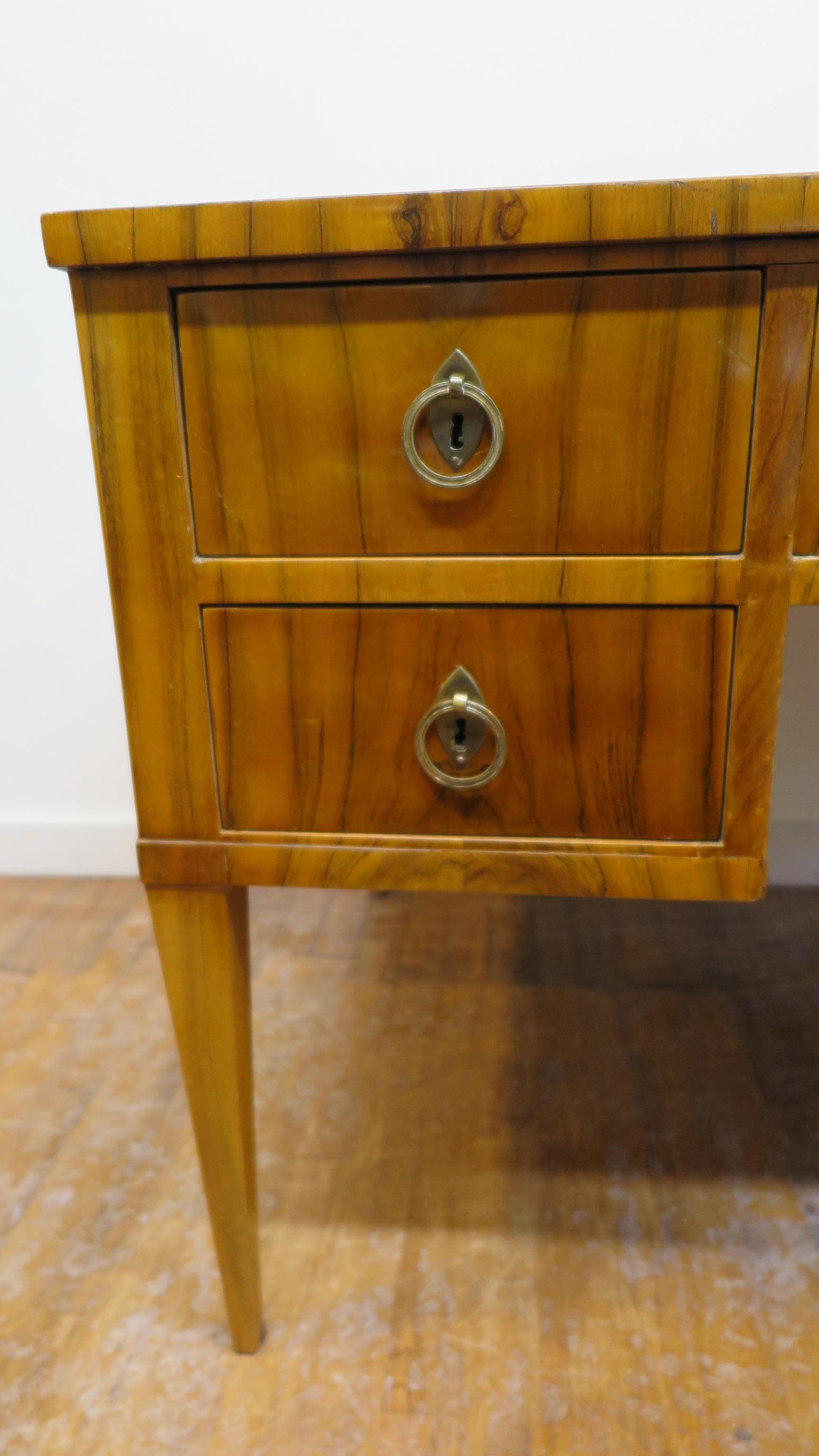 Zebra Wood Midcentury Tiger Wood Desk