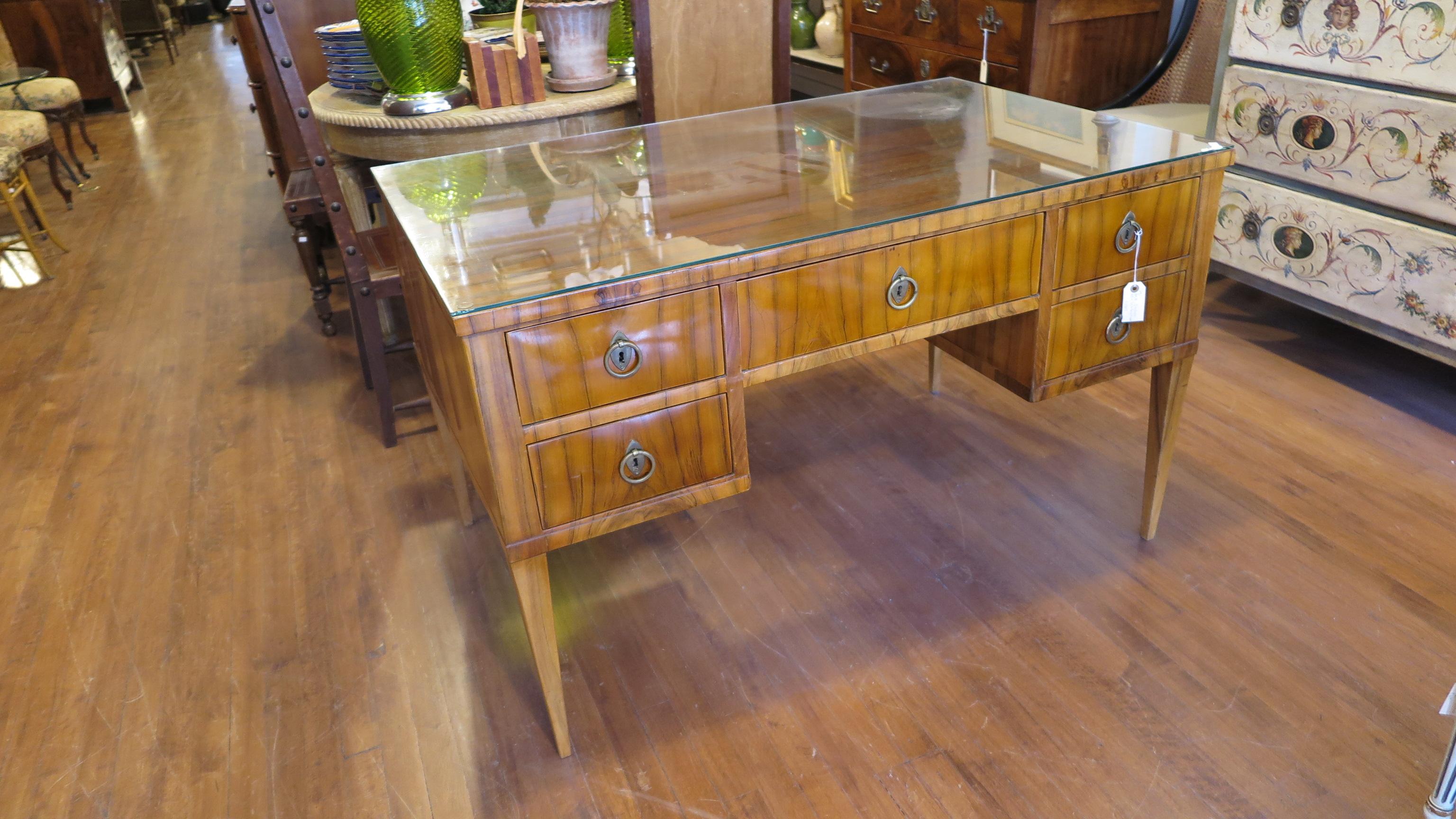 Midcentury Tiger Wood Desk 4
