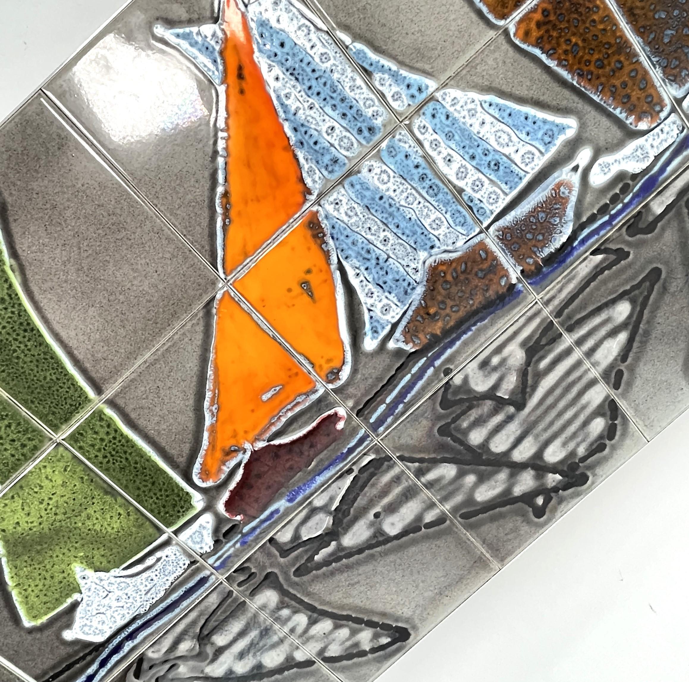 Mosaic MID-Century tile coffee table signed Adri for Belarti, 1960s
