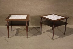 Mid-Century Tile Side Tables