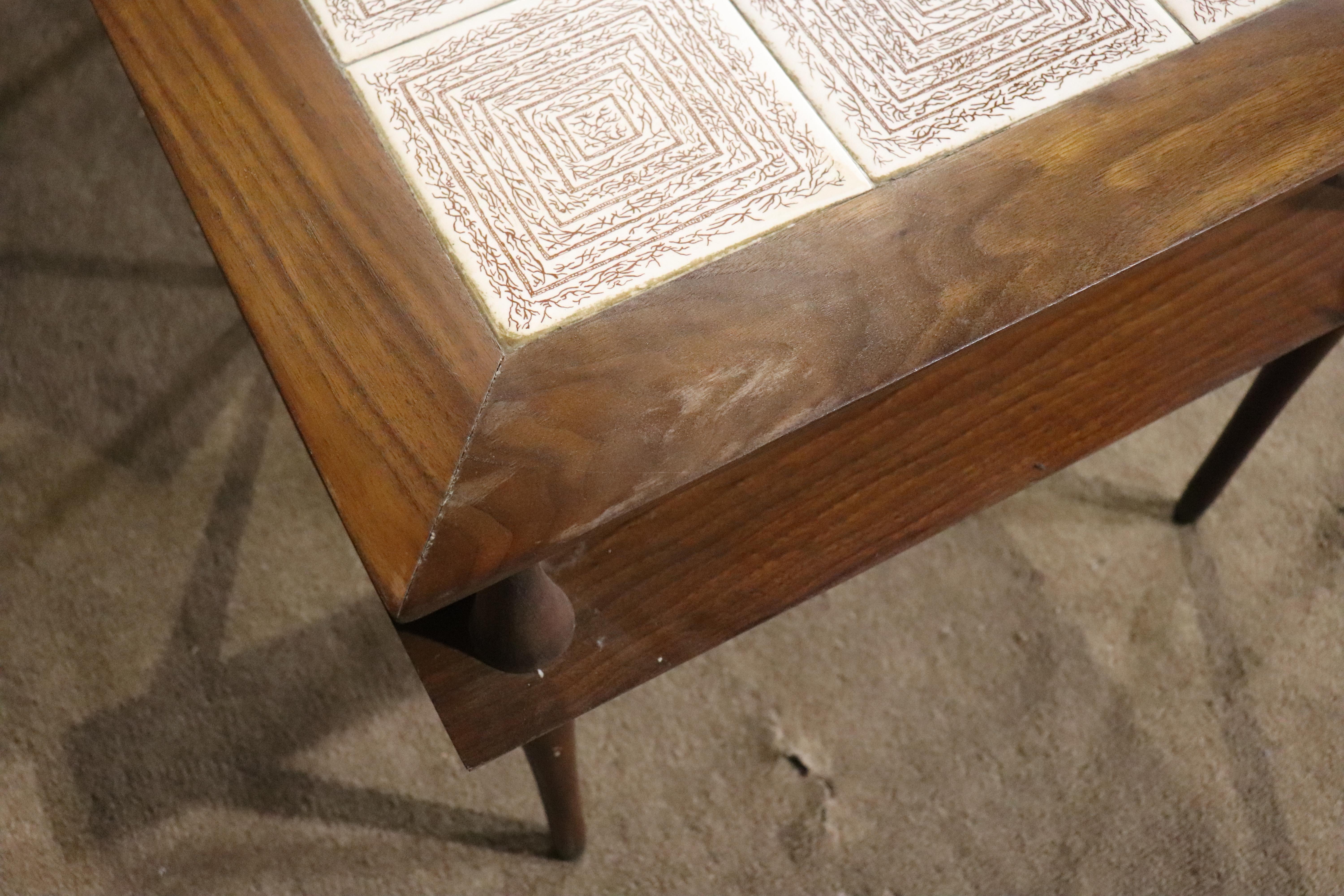 Mid-Century Tile Side Tables For Sale 2