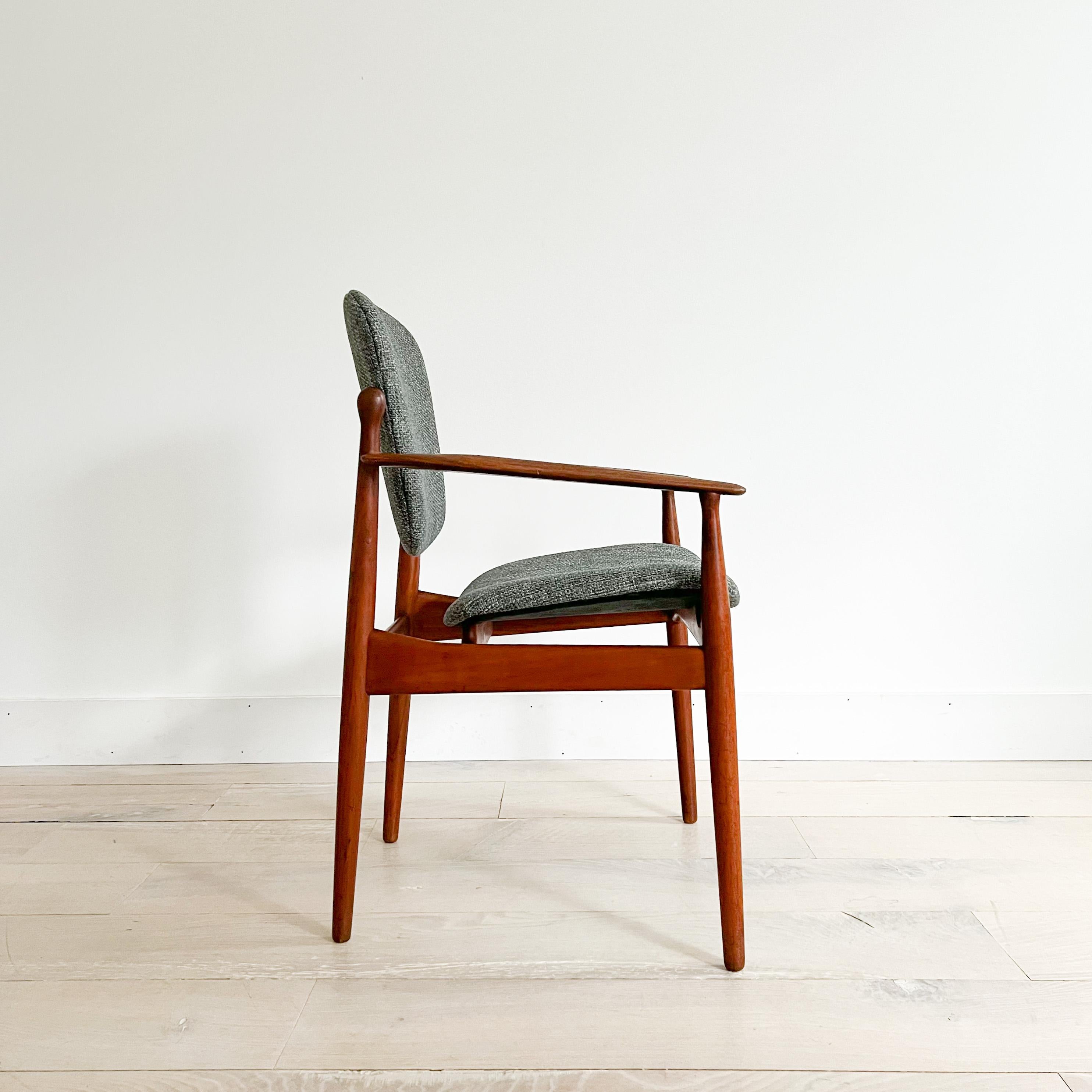 Upholstery Mid Century Tilt Back Chair by Arne Vodder for France & Daverkosen