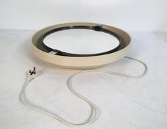 Midcentury Tilting Backlit Mirror / Wall Sconce, by Allibert, France, circa 1970