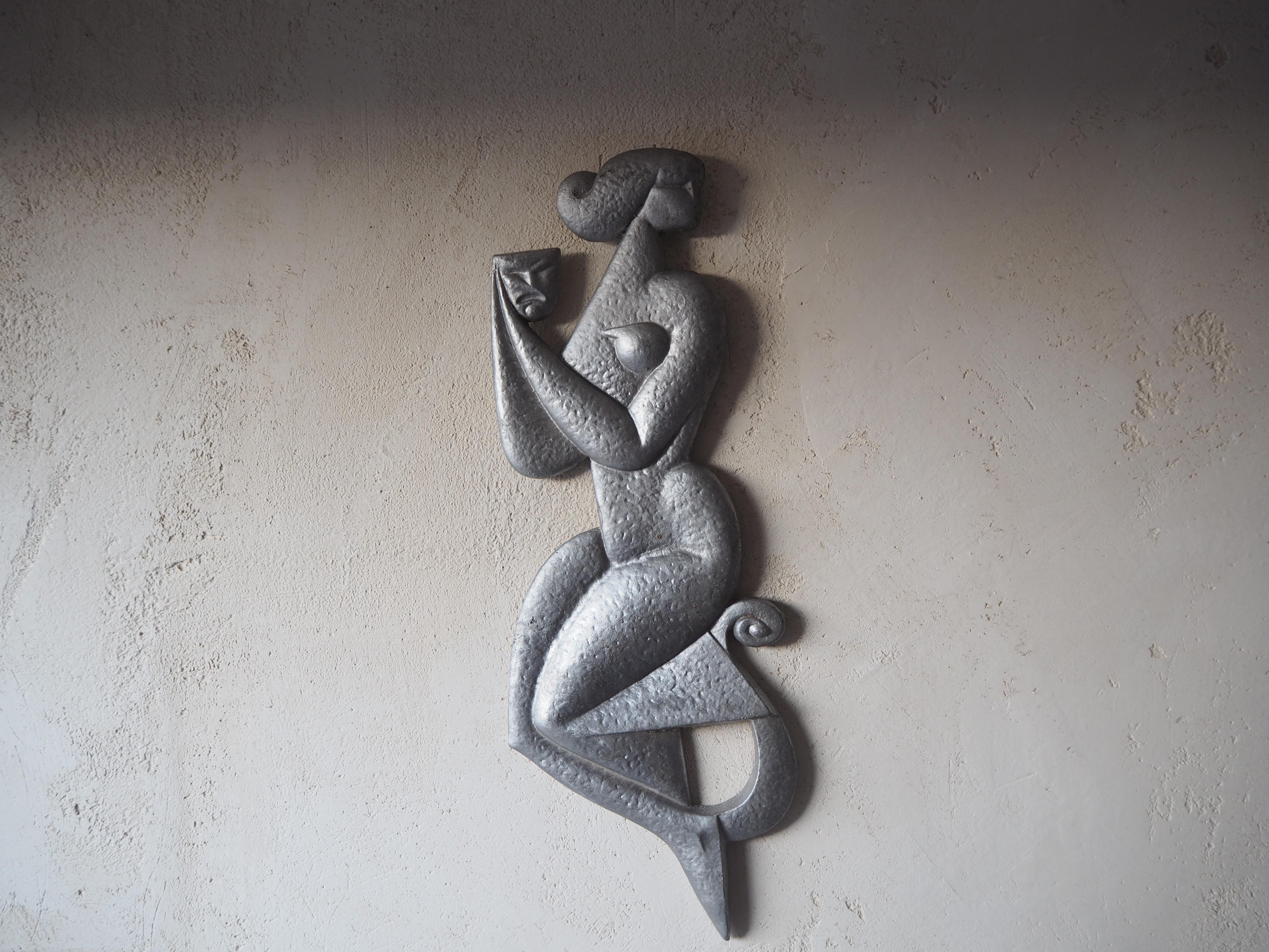 Wanddekoration aus Zinn aus der Mitte des Jahrhunderts, Europa, 1970er Jahre im Angebot 4