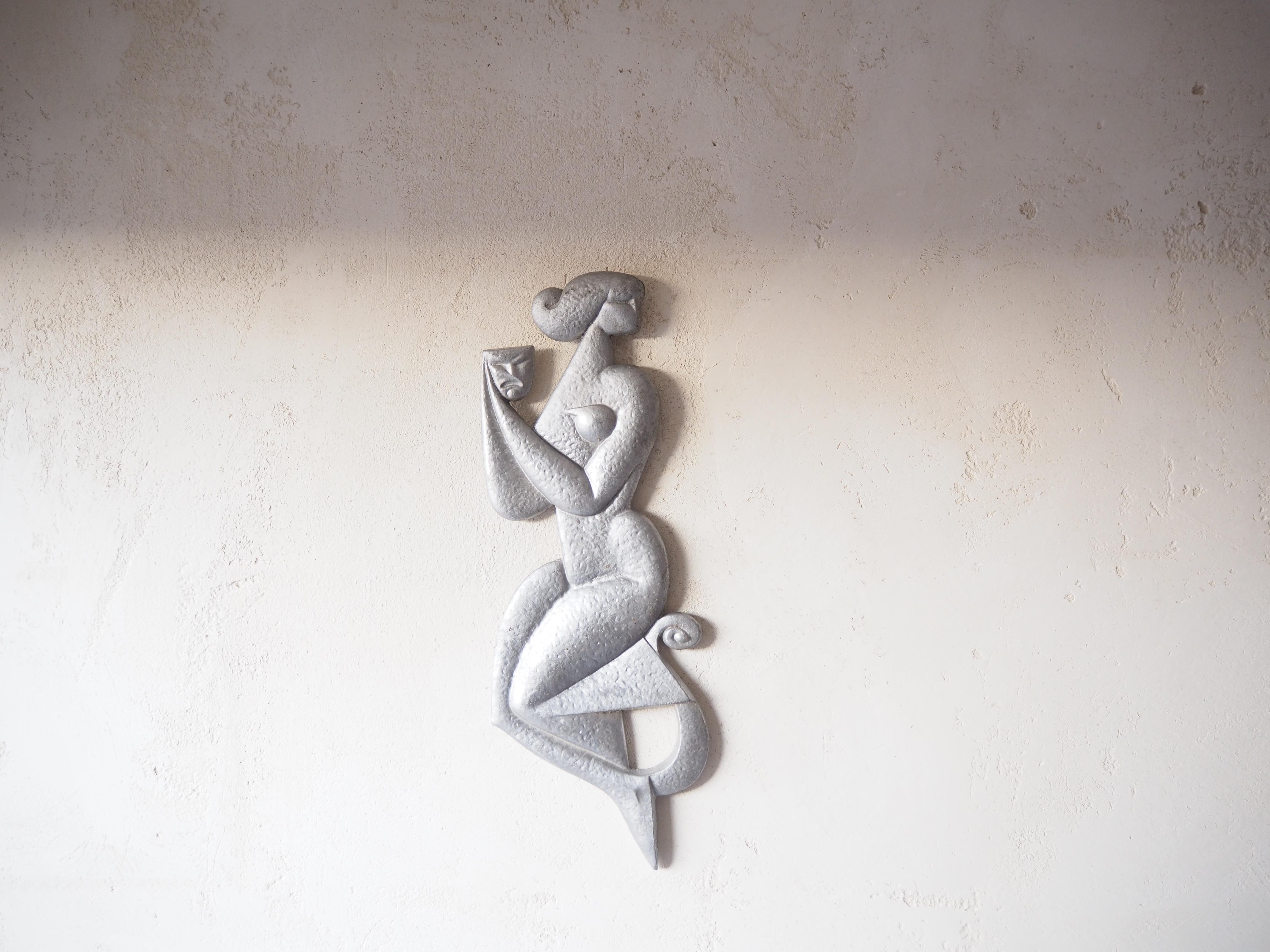 Wanddekoration aus Zinn aus der Mitte des Jahrhunderts, Europa, 1970er Jahre (Moderne der Mitte des Jahrhunderts) im Angebot