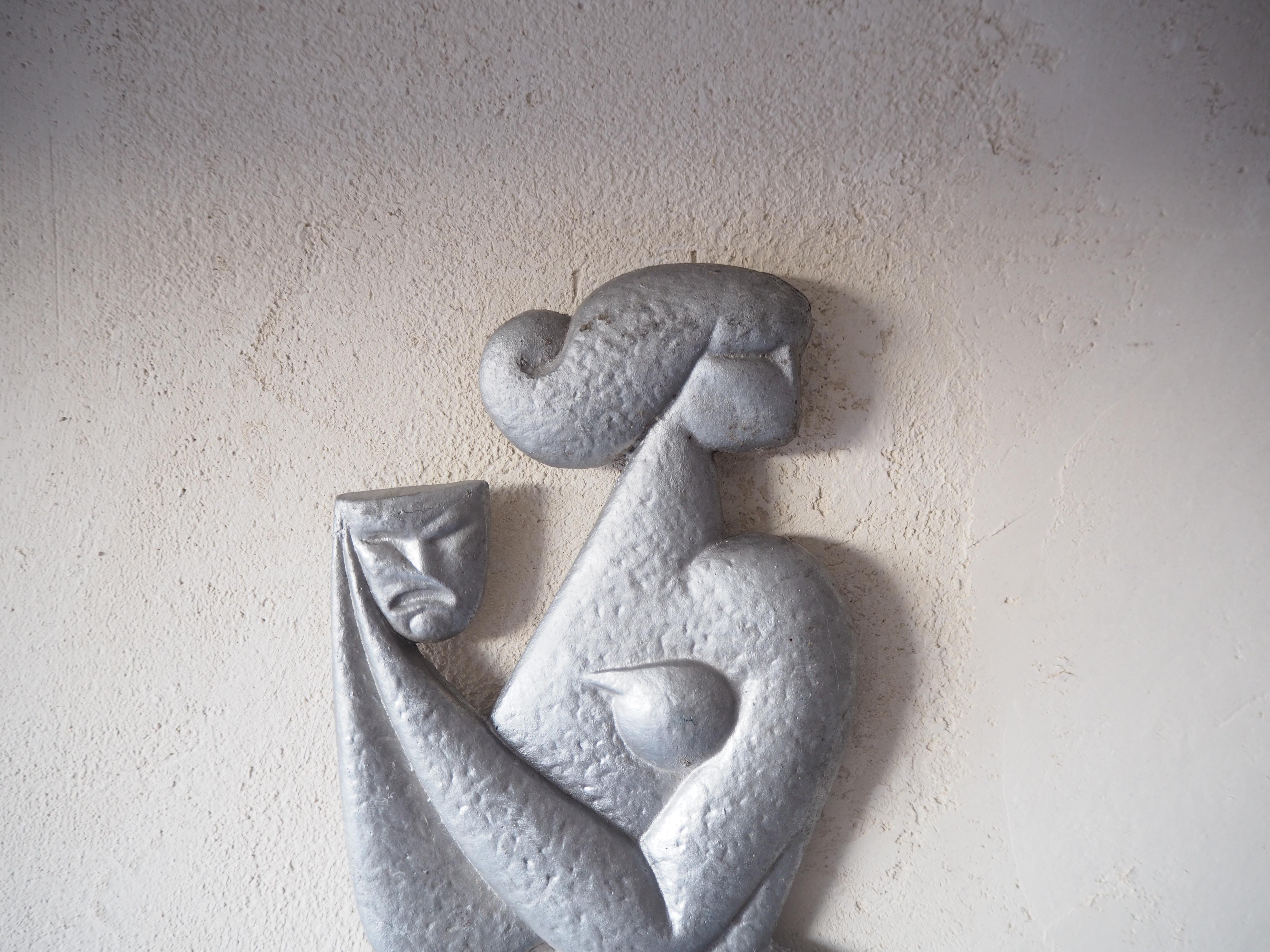 Wanddekoration aus Zinn aus der Mitte des Jahrhunderts, Europa, 1970er Jahre (Tschechisch) im Angebot