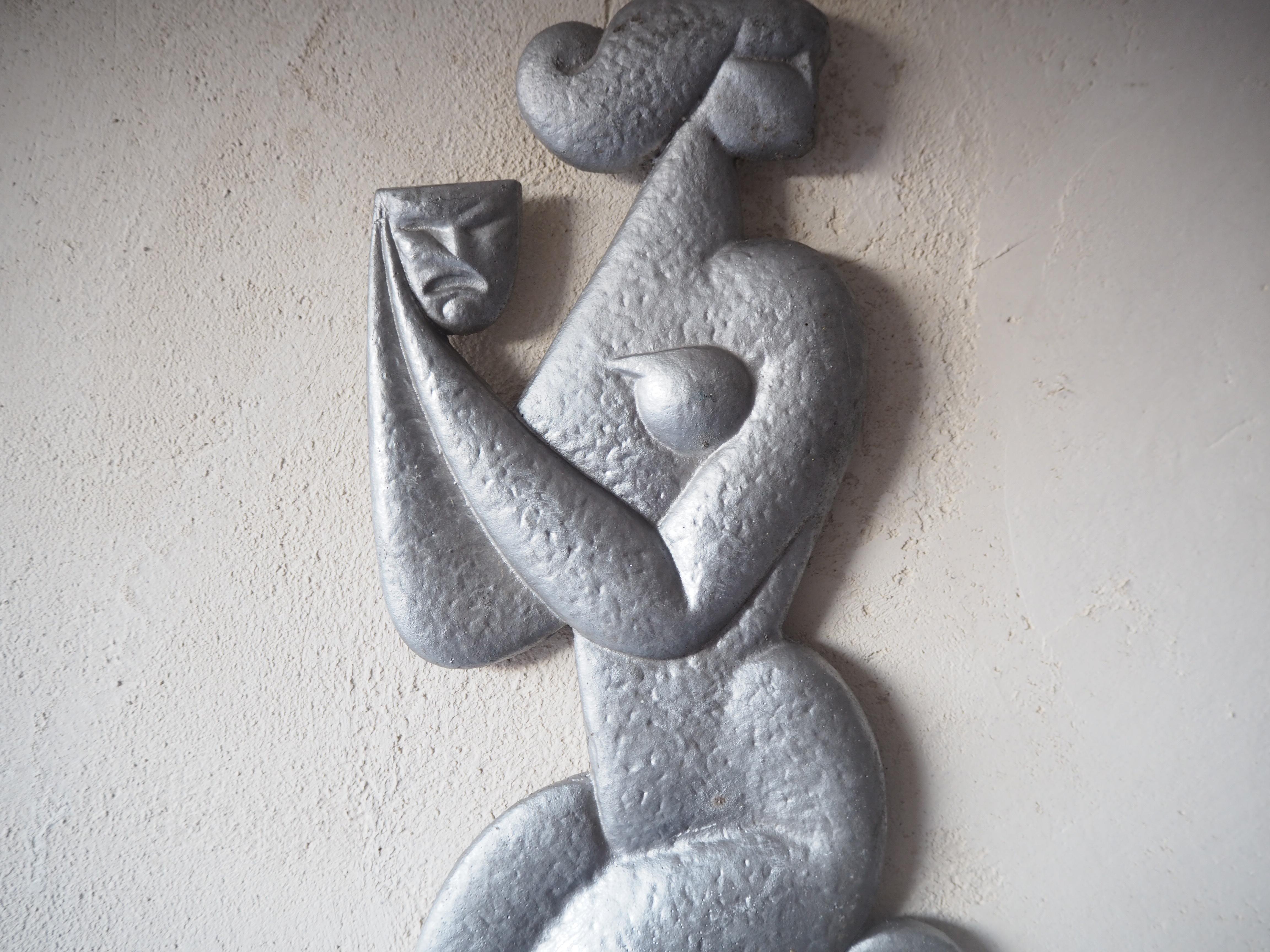 Wanddekoration aus Zinn aus der Mitte des Jahrhunderts, Europa, 1970er Jahre im Zustand „Relativ gut“ im Angebot in Praha, CZ