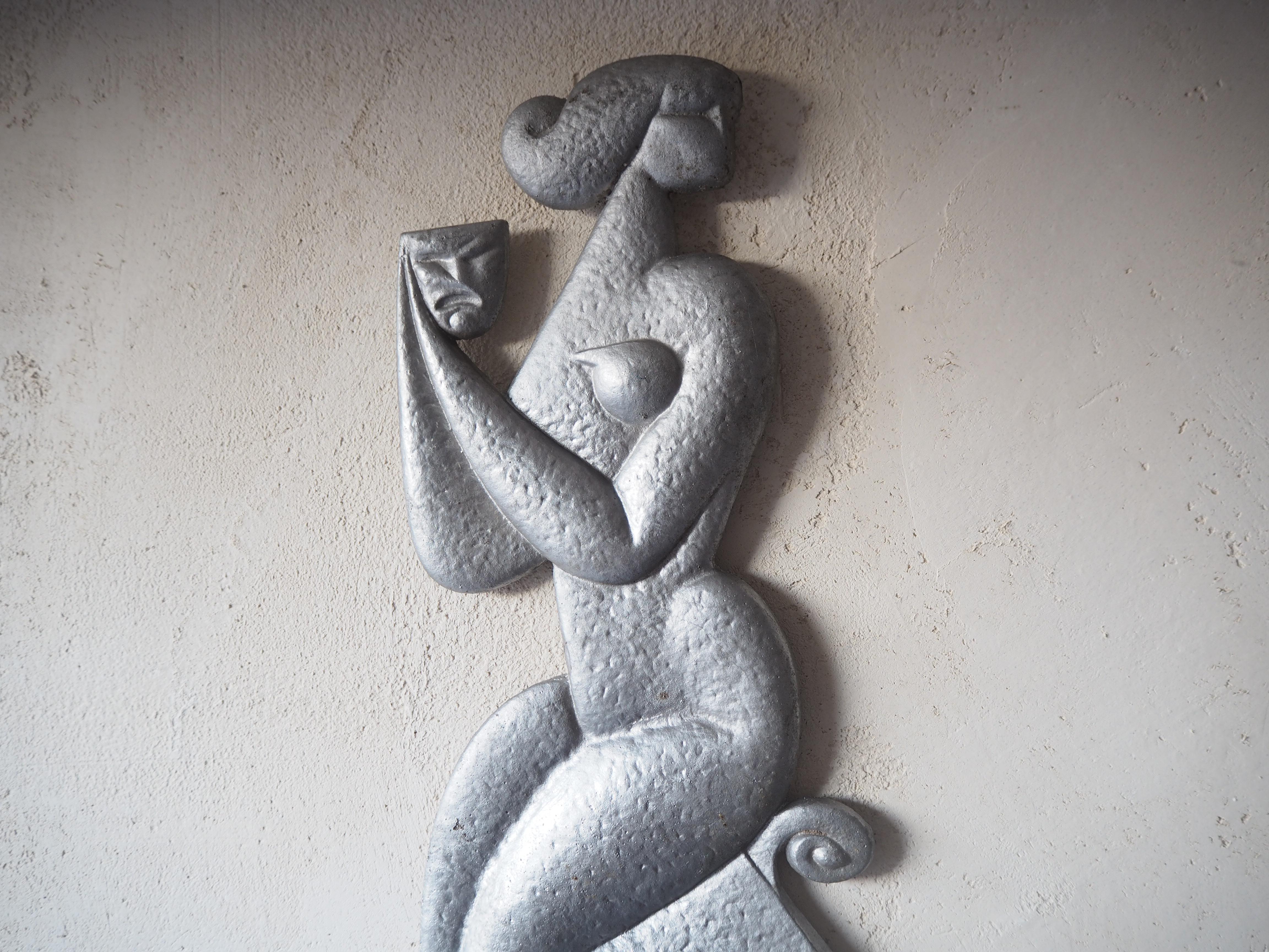 Wanddekoration aus Zinn aus der Mitte des Jahrhunderts, Europa, 1970er Jahre (Mitte des 20. Jahrhunderts) im Angebot