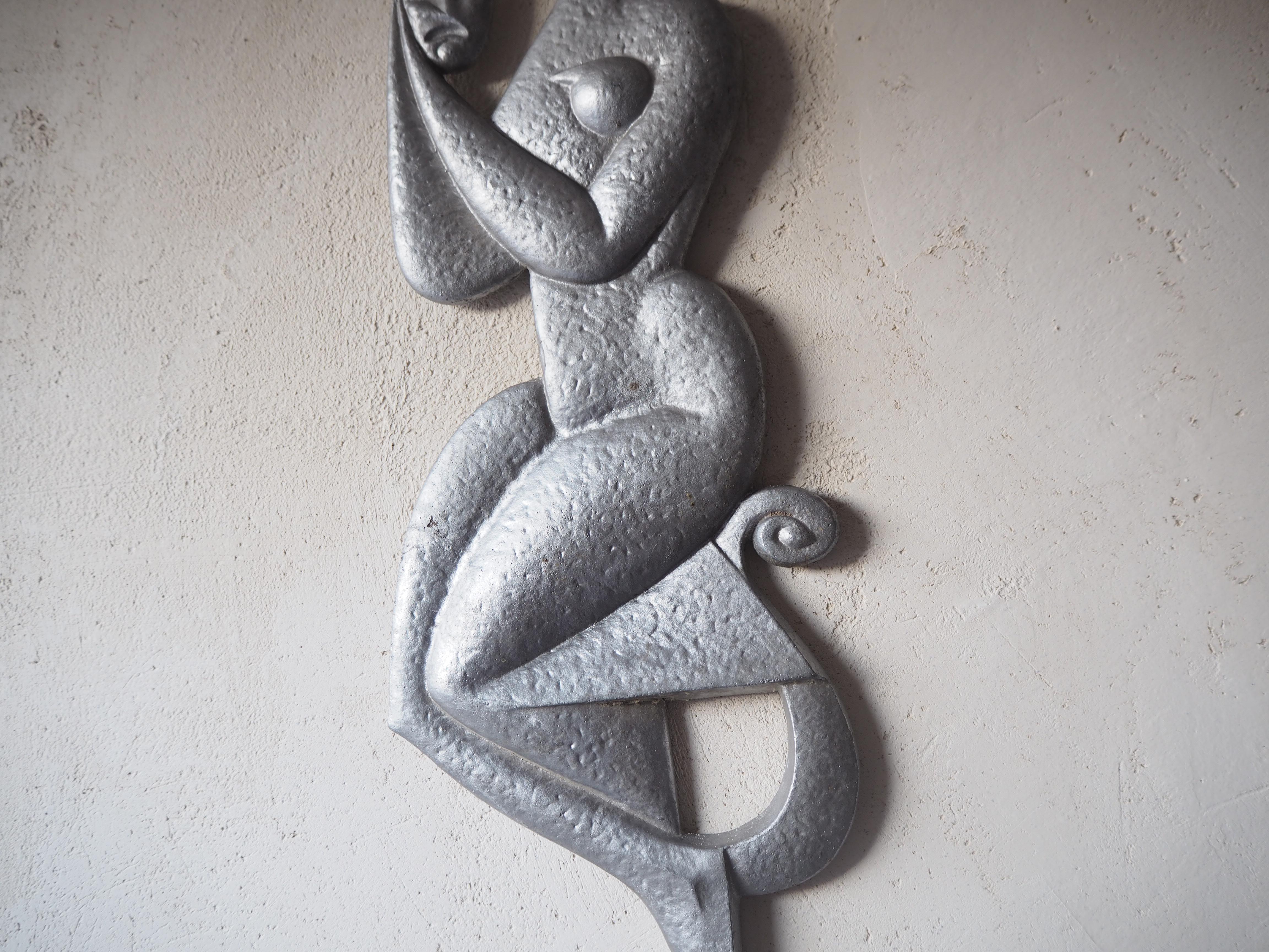 Wanddekoration aus Zinn aus der Mitte des Jahrhunderts, Europa, 1970er Jahre (Stahl) im Angebot