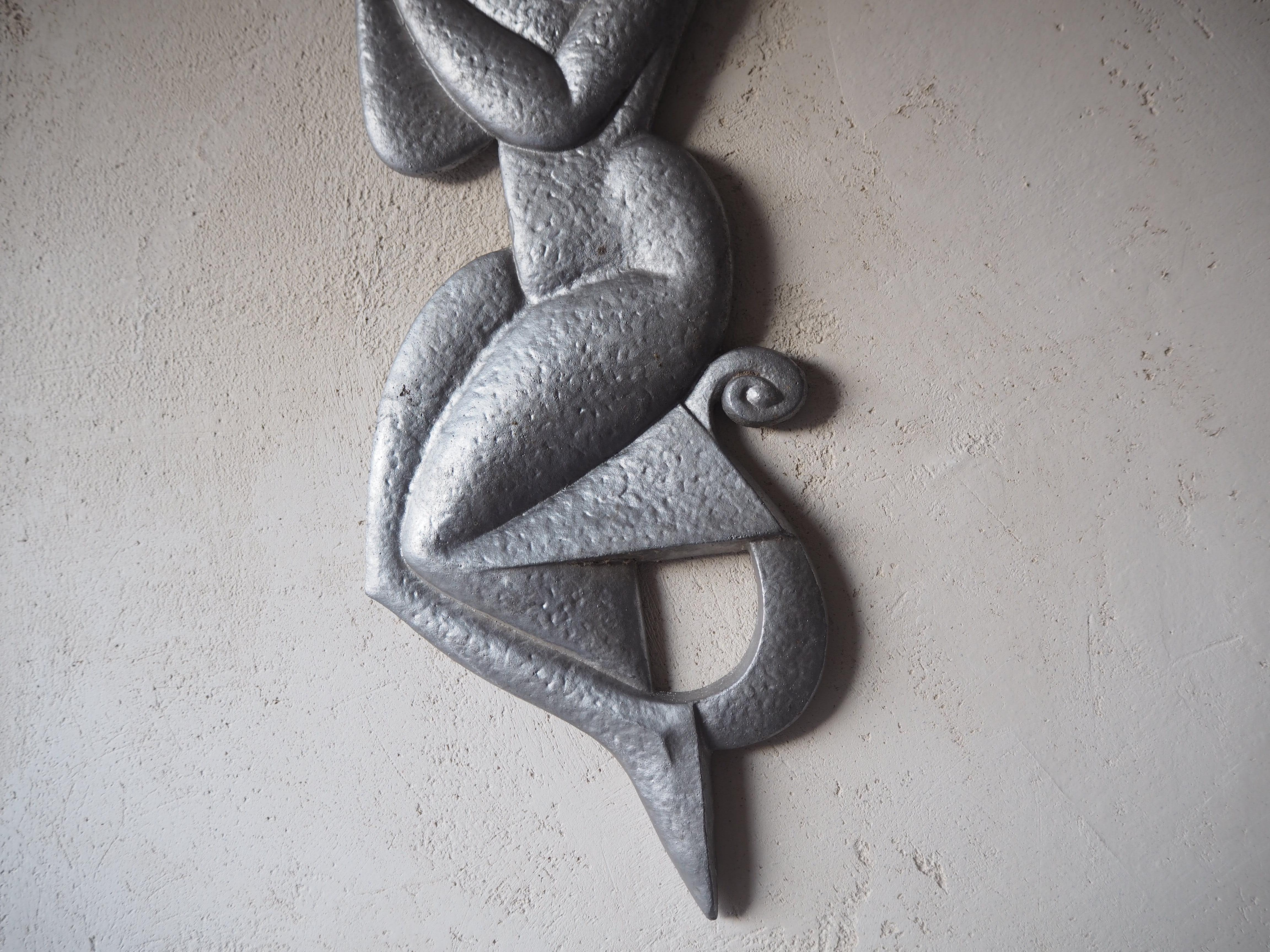 Wanddekoration aus Zinn aus der Mitte des Jahrhunderts, Europa, 1970er Jahre im Angebot 2