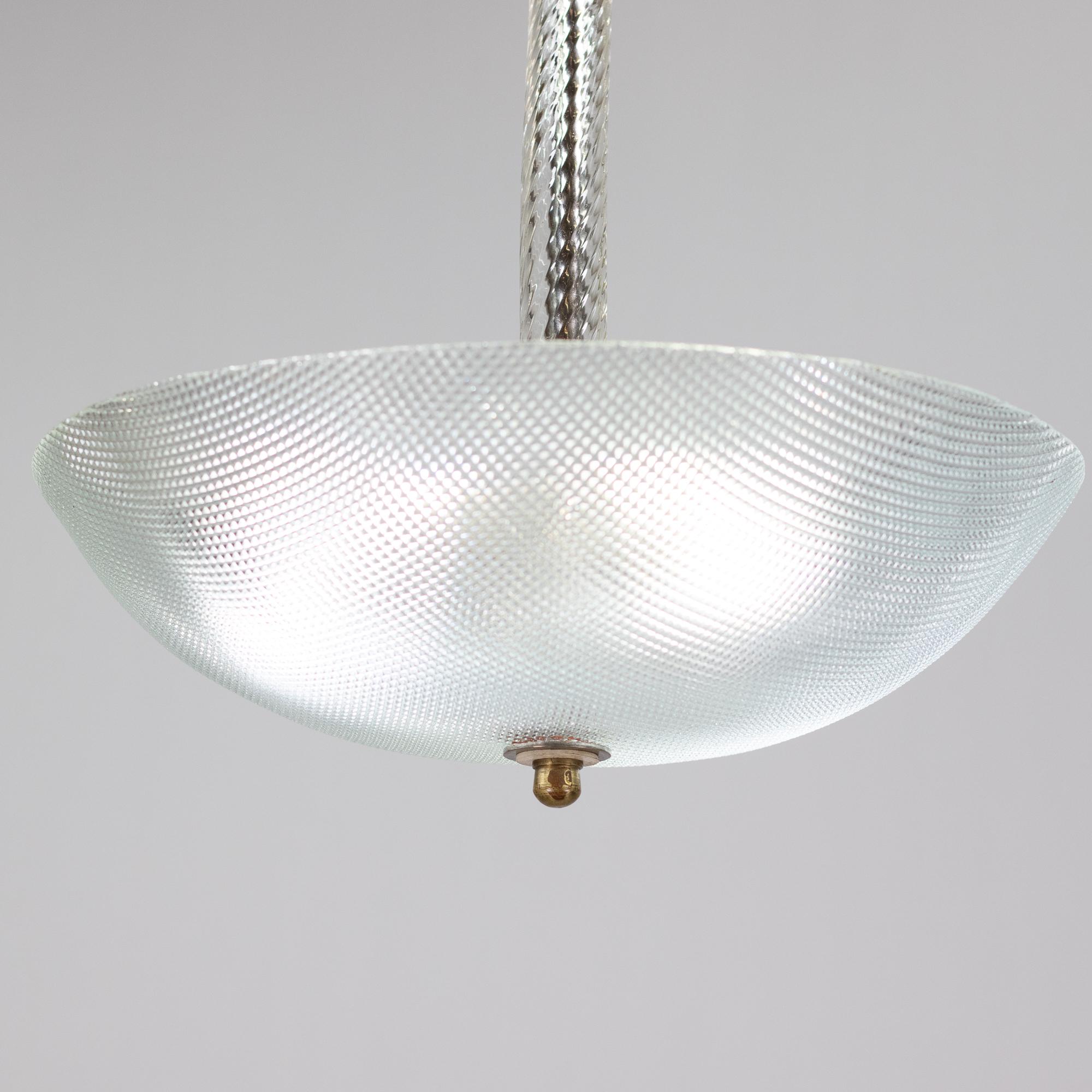 Mid-Century Tinge of Green Murano Frond Chandelier in Style of Barovier & Too For Sale 8