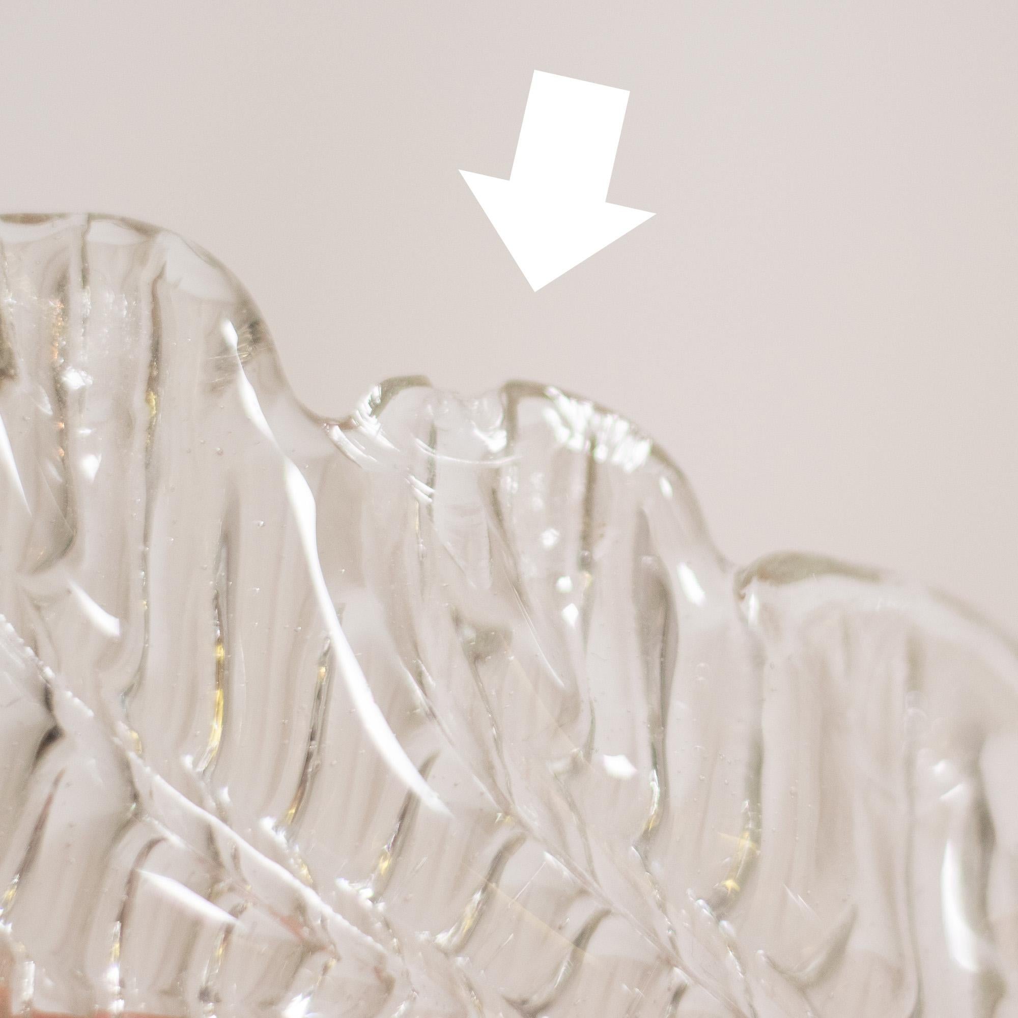 Mid-Century Tinge of Green Murano Frond Chandelier in Style of Barovier & Too For Sale 1