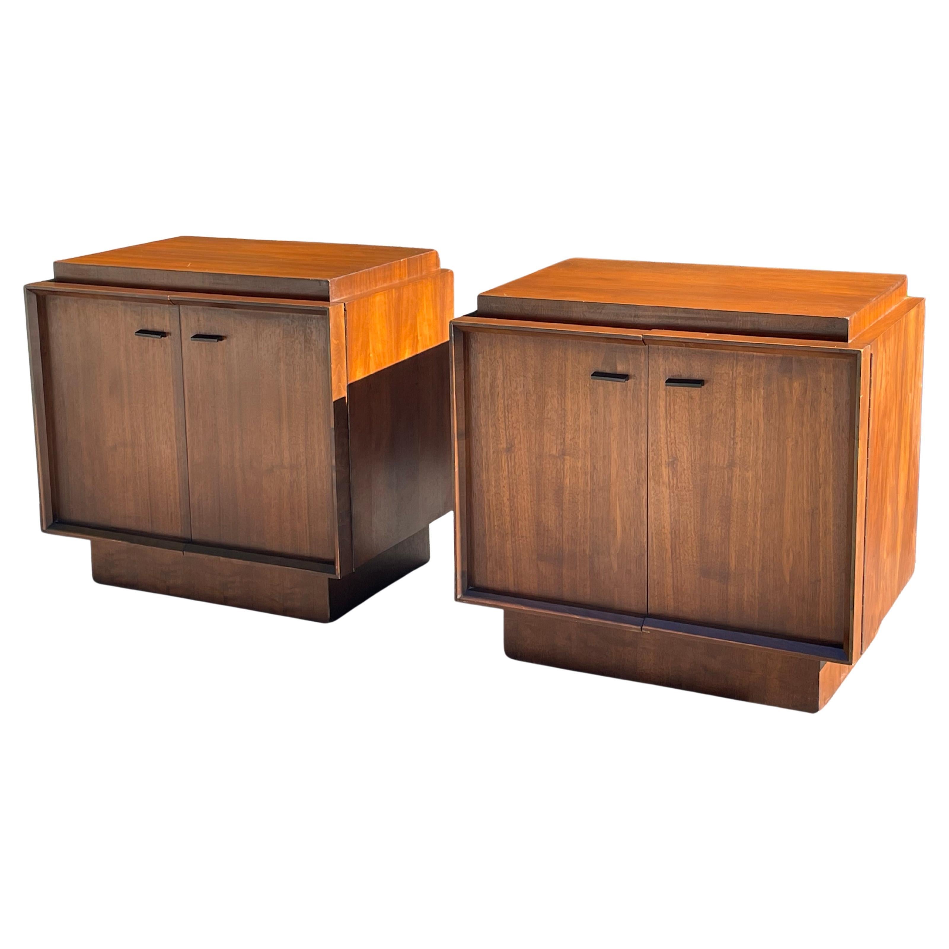 Mid Century Tobago Brutalist Nightstands, Circa 1970s In Good Condition In Los Angeles, CA