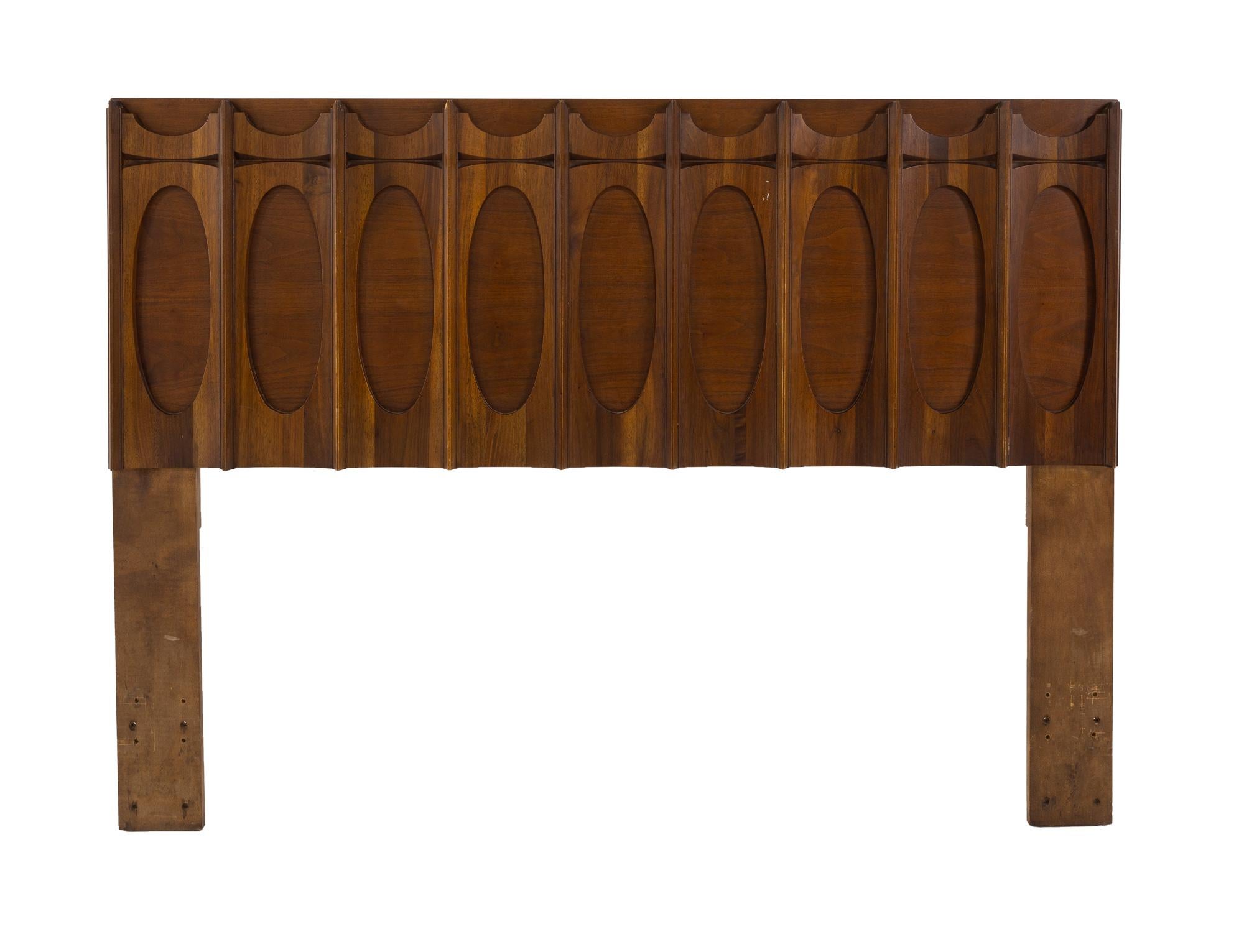 Mid century Tobago Queen walnut headboard

This headboard measures: 60 wide x 3.5 deep x 44 inches high

All pieces of furniture can be had in what we call restored vintage condition. That means the piece is restored upon purchase so it’s free