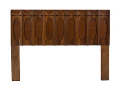 Mid Century Tobago Queen Walnut Headboard