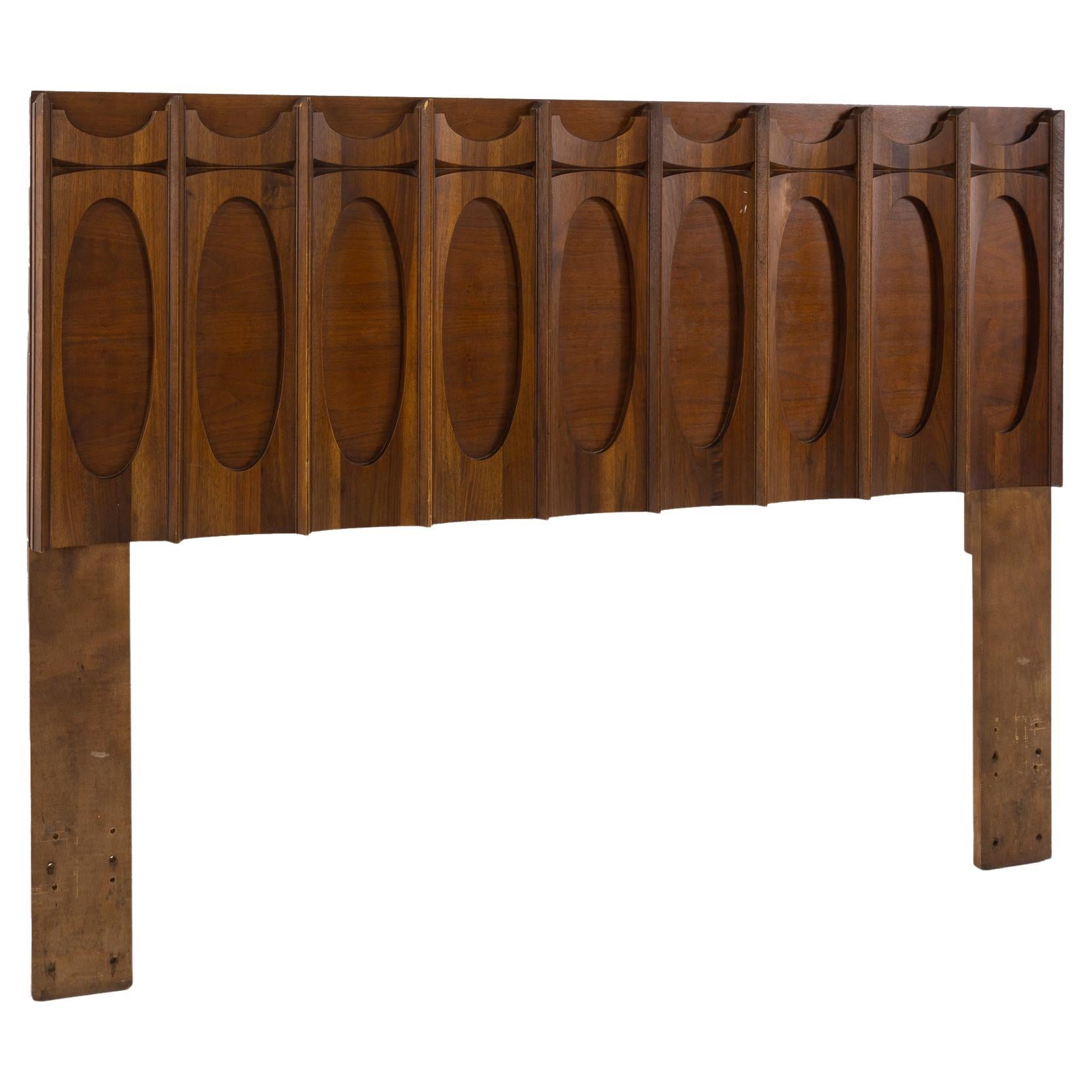 SOLD 03/29/24 Mid Century Tobago Queen Walnut Headboard