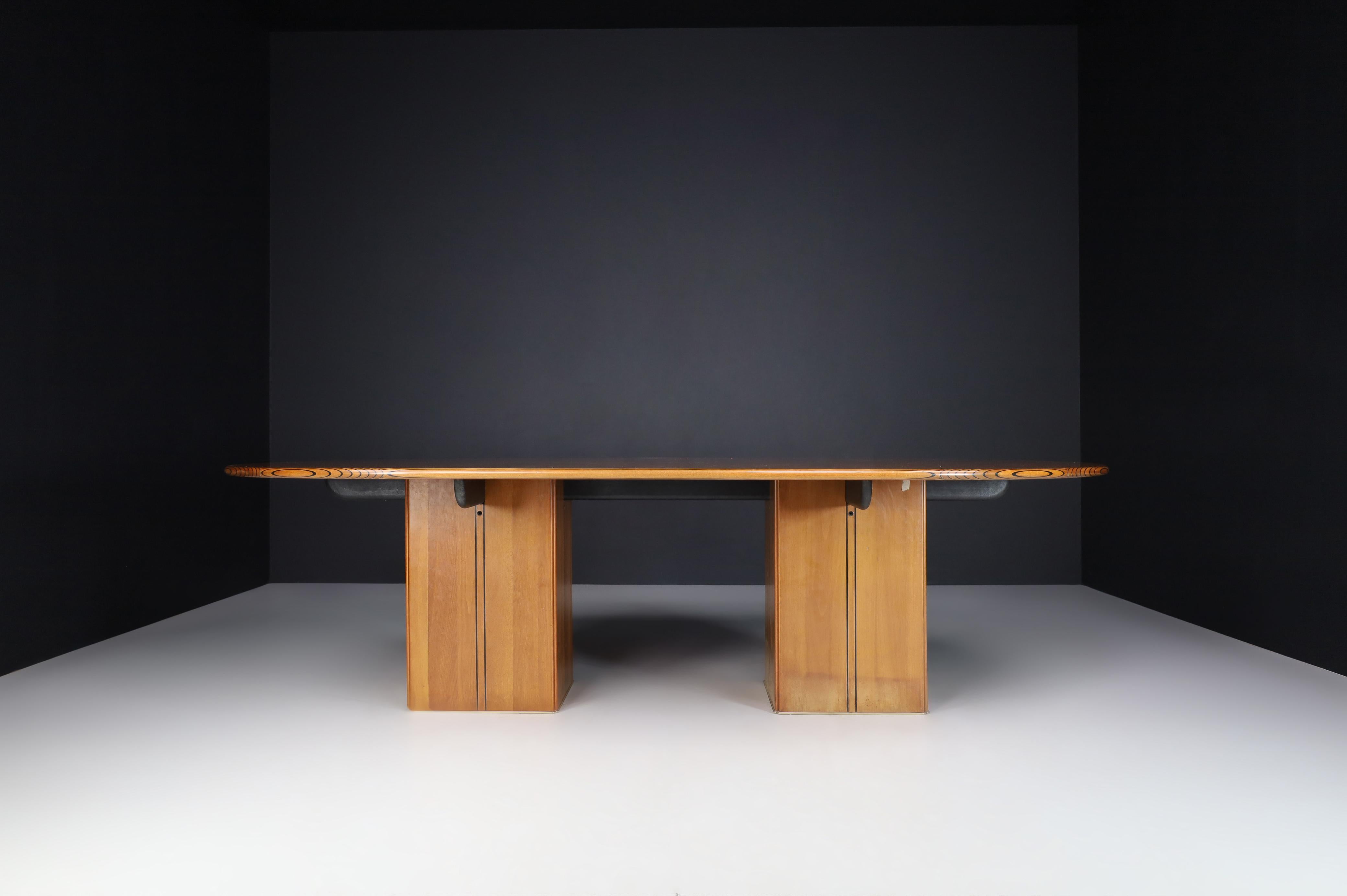 Mid Century Tobia Scarpa Africa Dining/Conference Table by Maxalto, Italy, 1970 3