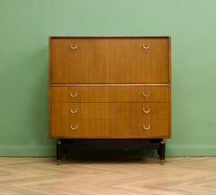 Mid Century Tola and Black Tallboy Chest from G Plan, 1950s