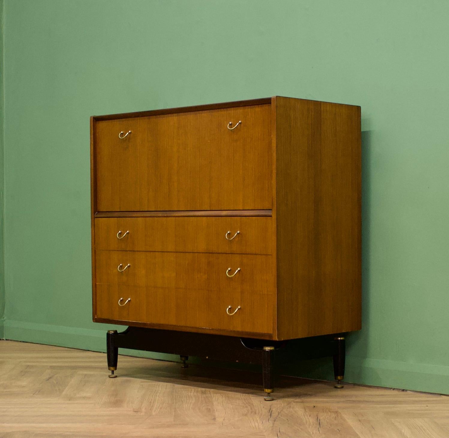 Mid-Century Modern Mid Century Tola and Black Tallboy Chest from G Plan, 1950s For Sale