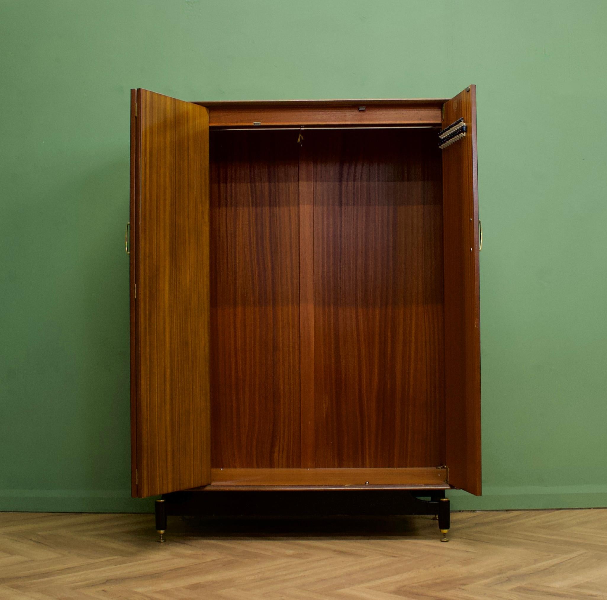 Mid-Century Modern Mid Century Tola and Black Wardrobe From G Plan, 1950s