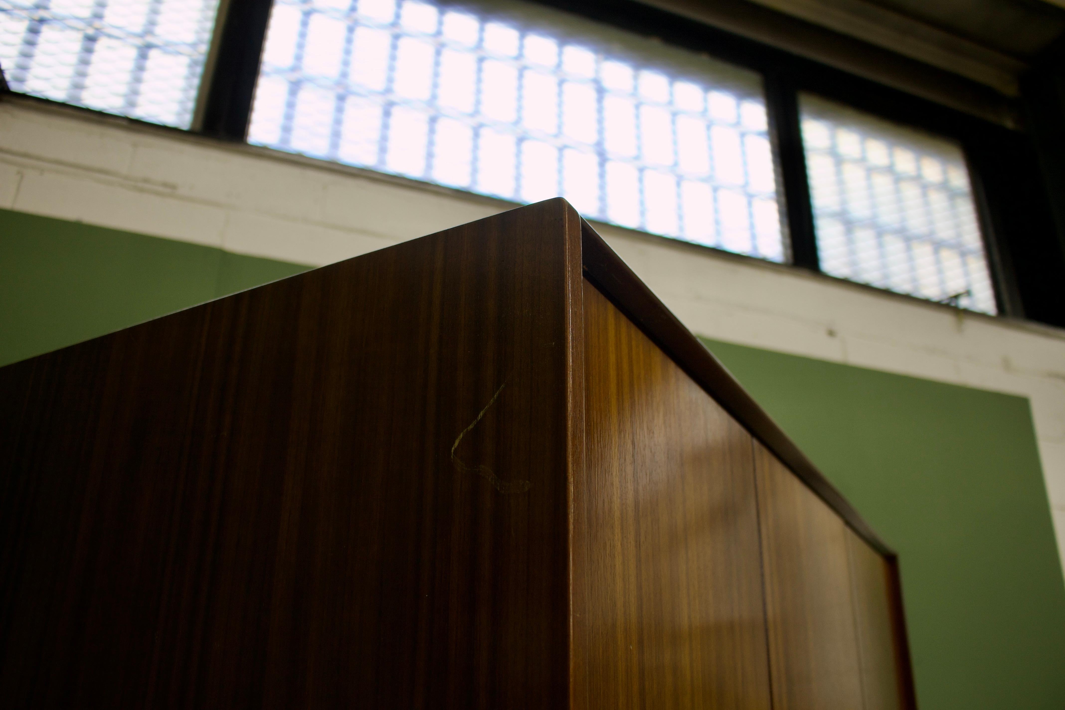 Mid Century Tola and Black Wardrobe From G Plan, 1950s In Good Condition In South Shields, GB