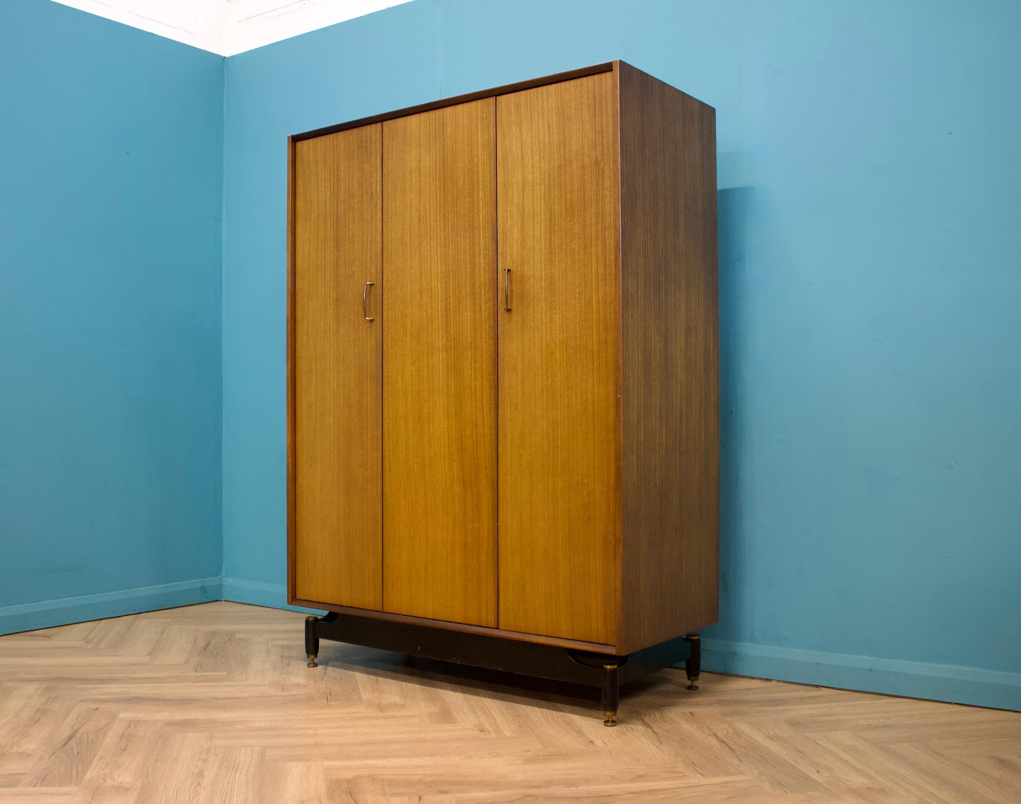 Veneer Mid Century Tola and Black Wardrobe From G Plan, 1960s For Sale