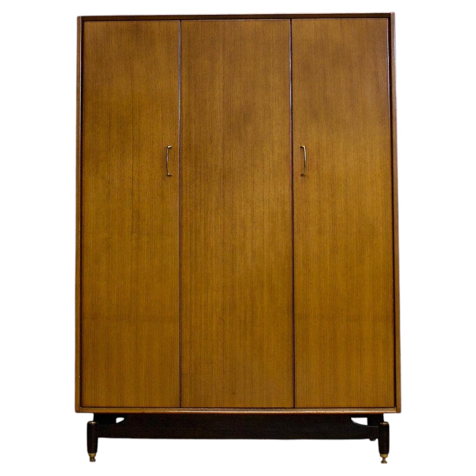 Mid Century Tola and Black Wardrobe From G Plan, 1960s