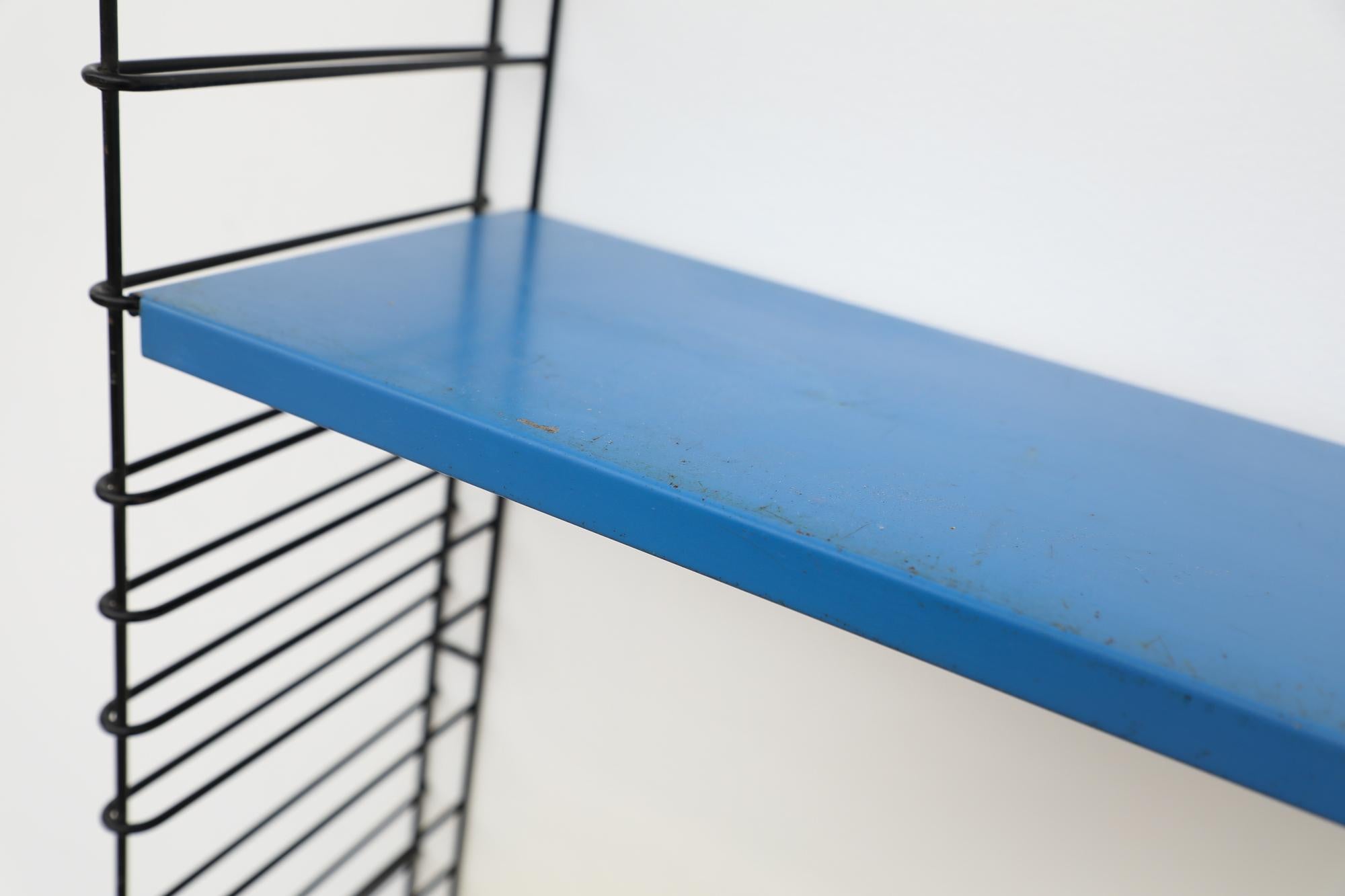 Mid-Century Tomado Blue and Yellow Industrial Shelving Unit For Sale 3