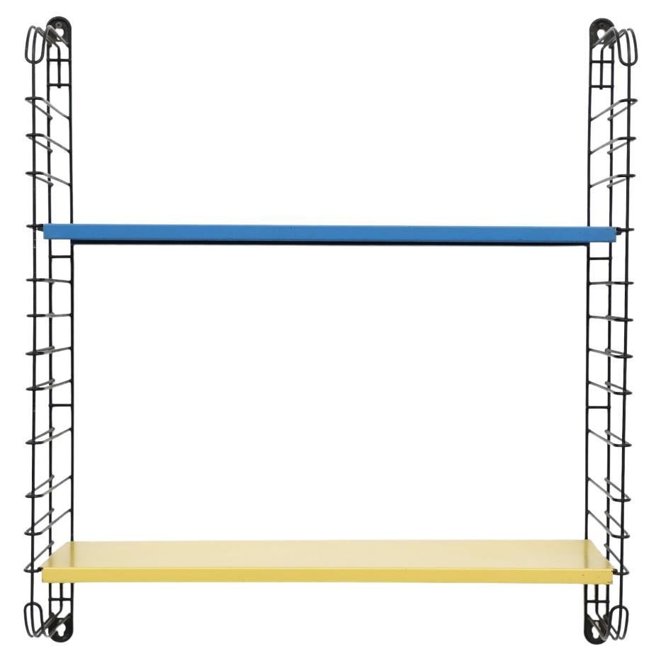 Midcentury Tomado Blue and Yellow Industrial Shelving Unit