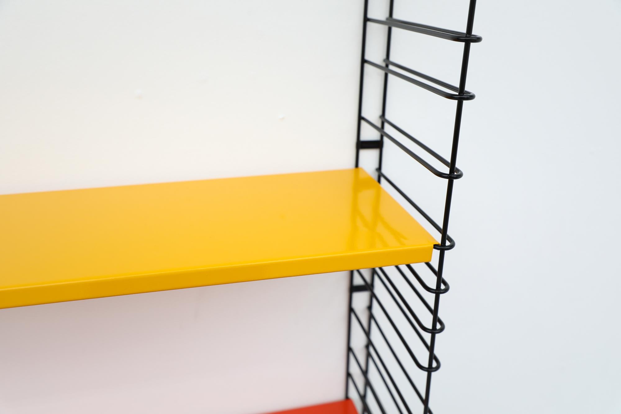 Mid-Century Tomado Newly Powder Coated Yellow & Orange Industrial Shelving Unit In Good Condition In Los Angeles, CA