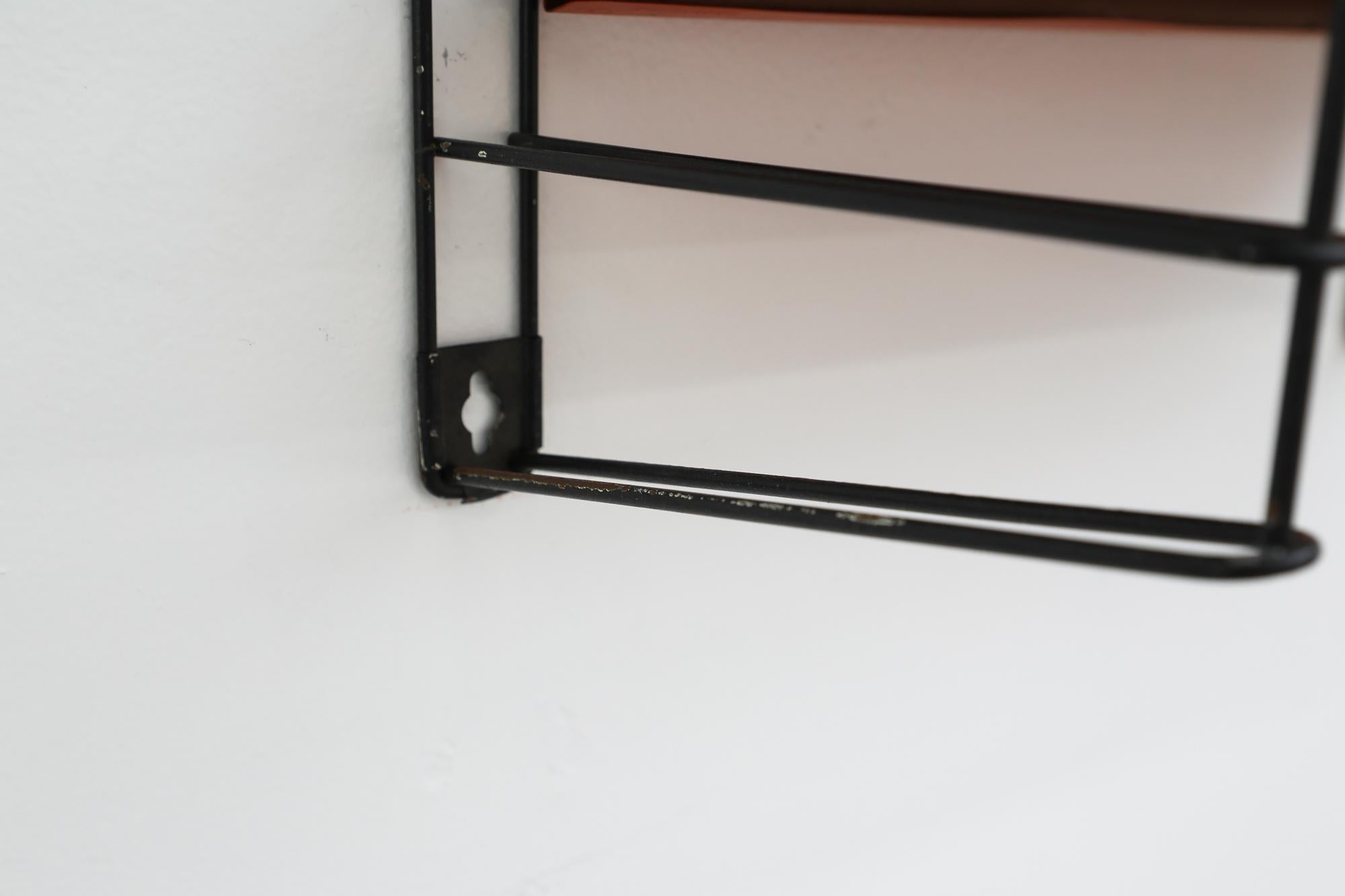 Mid-20th Century Mid-Century TOMADO Red Industrial Shelving Unit with Flower Sticker For Sale