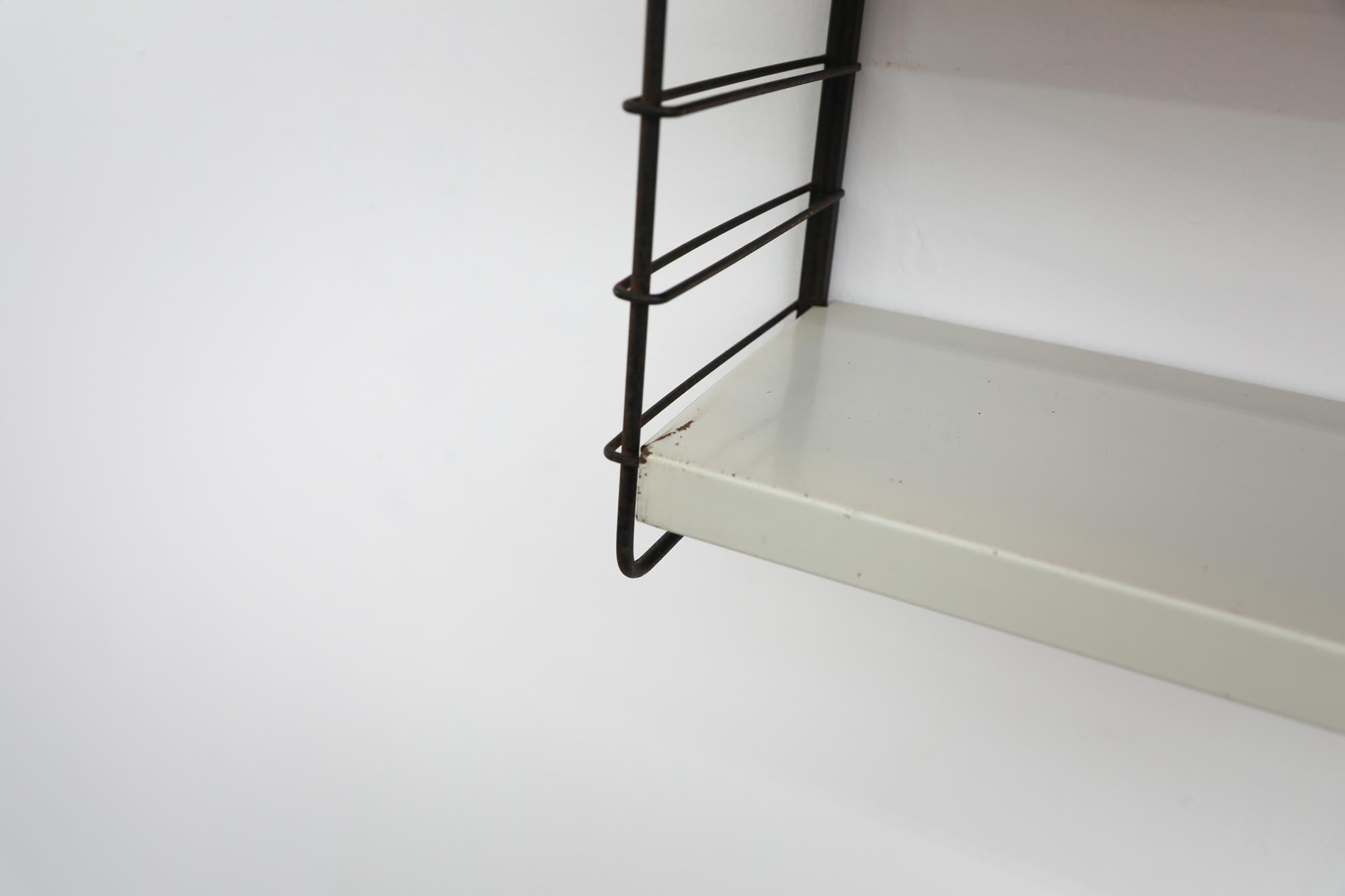 Mid-Century TOMADO Style Grey 5 Shelf 2 Section Shelving Unit 5