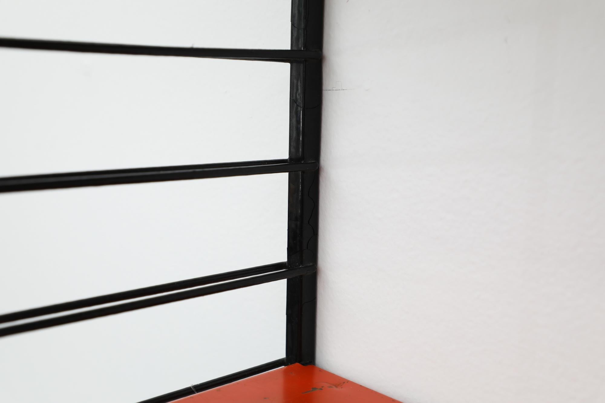 Mid-Century TOMADO Style Red and Grey Industrial Shelving Unit For Sale 5