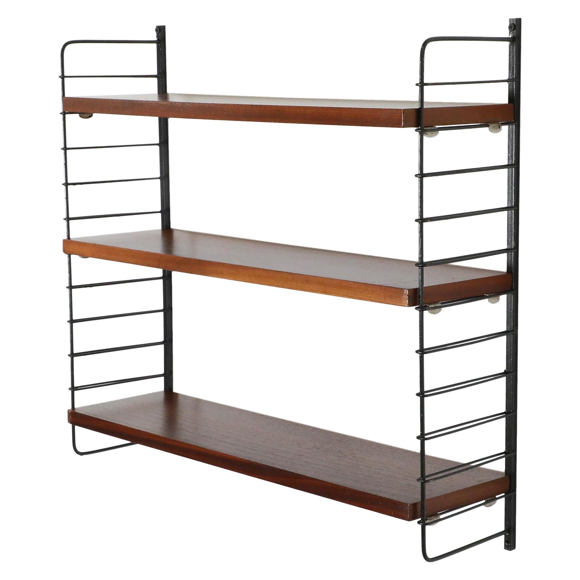 Mid-Century Tomado Style Teak Wall Mount Shelf, 1960's