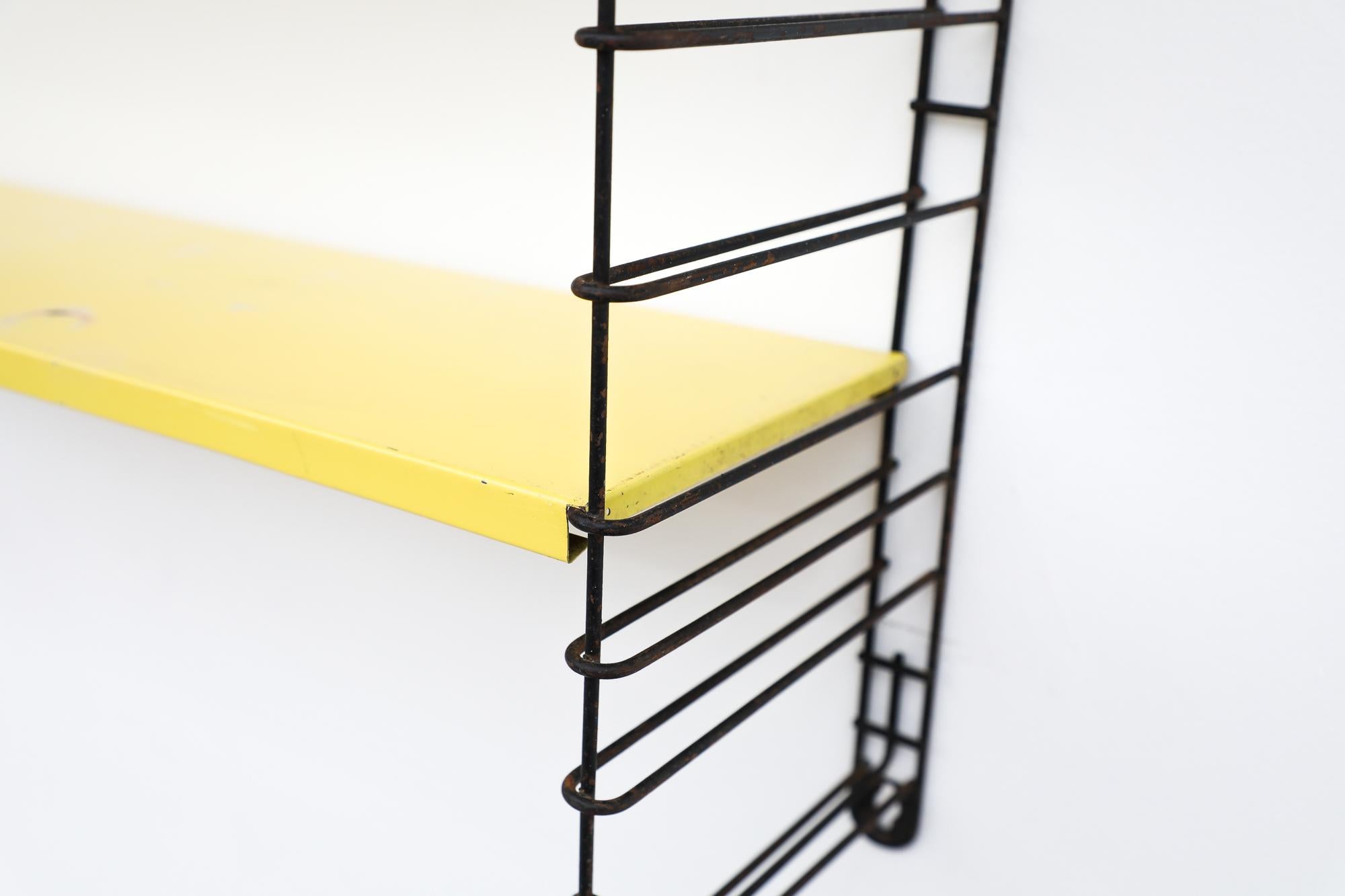 Midcentury Tomado White and Yellow Industrial Shelving Unit 2