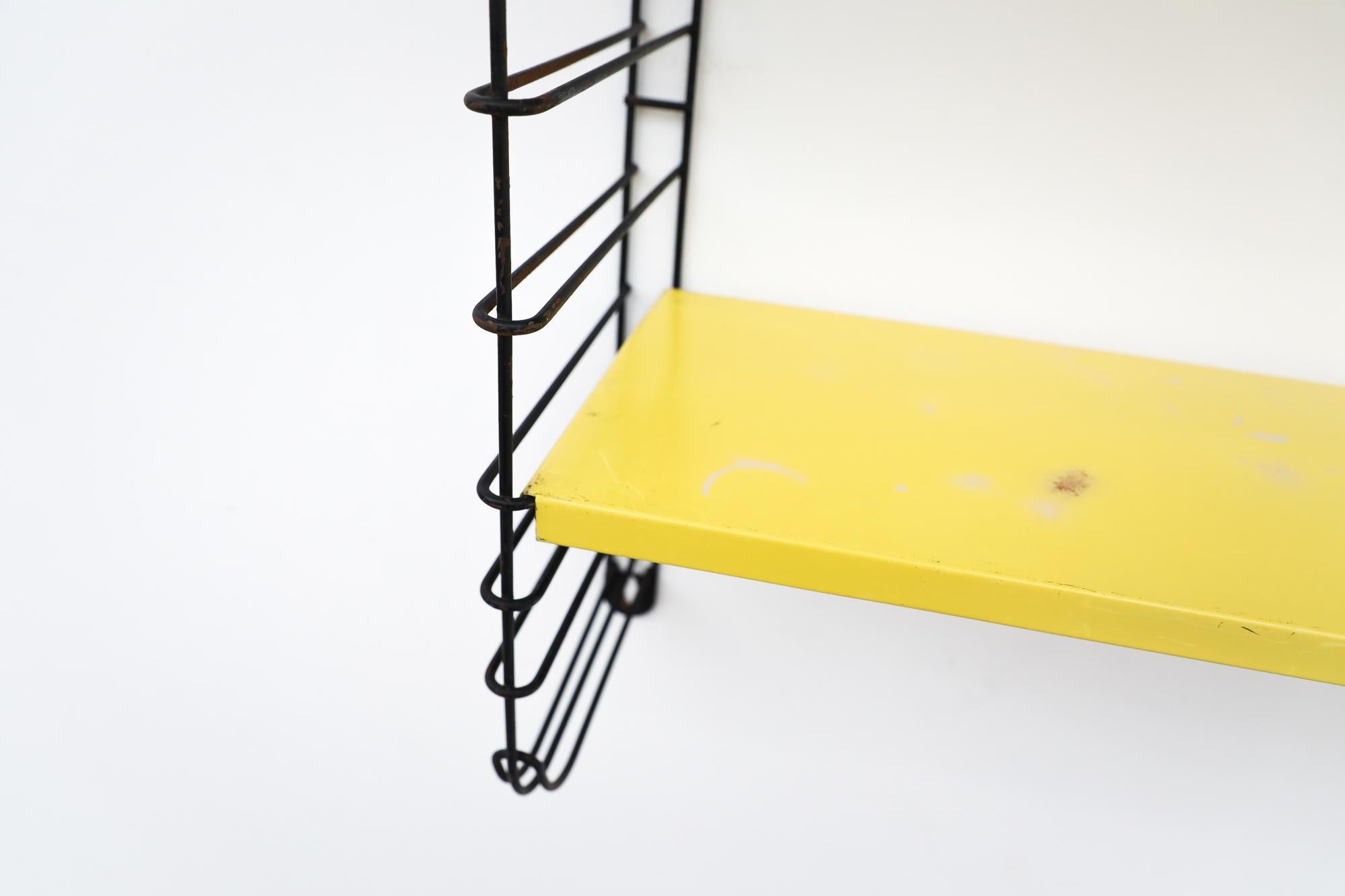 Midcentury Tomado White and Yellow Industrial Shelving Unit 4