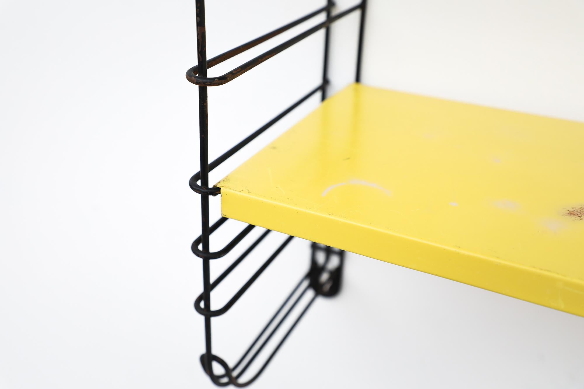Midcentury Tomado White and Yellow Industrial Shelving Unit 5