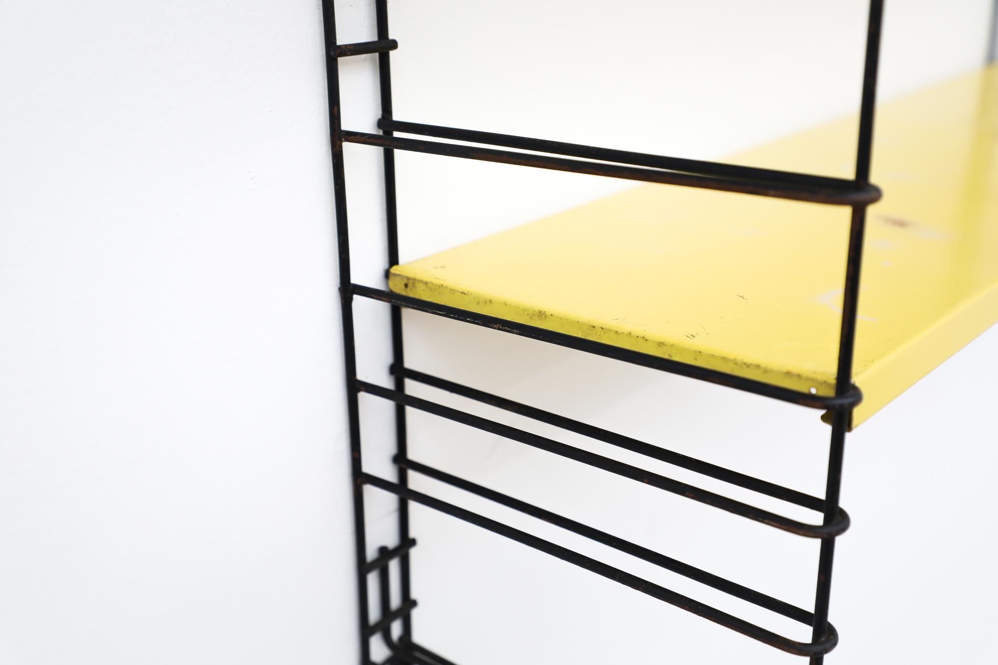 Midcentury Tomado White and Yellow Industrial Shelving Unit 8