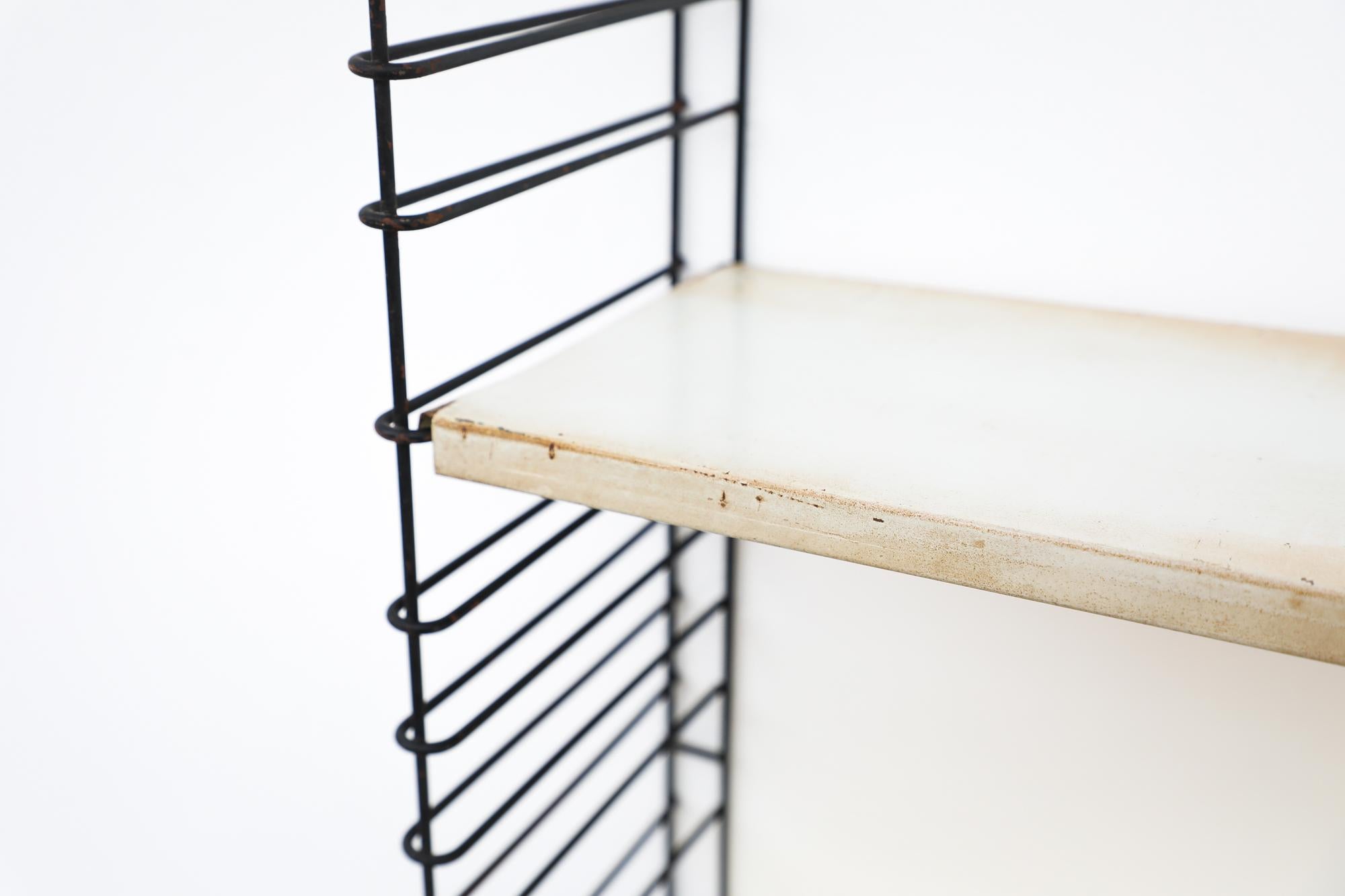 Midcentury Tomado White and Yellow Industrial Shelving Unit In Good Condition In Los Angeles, CA