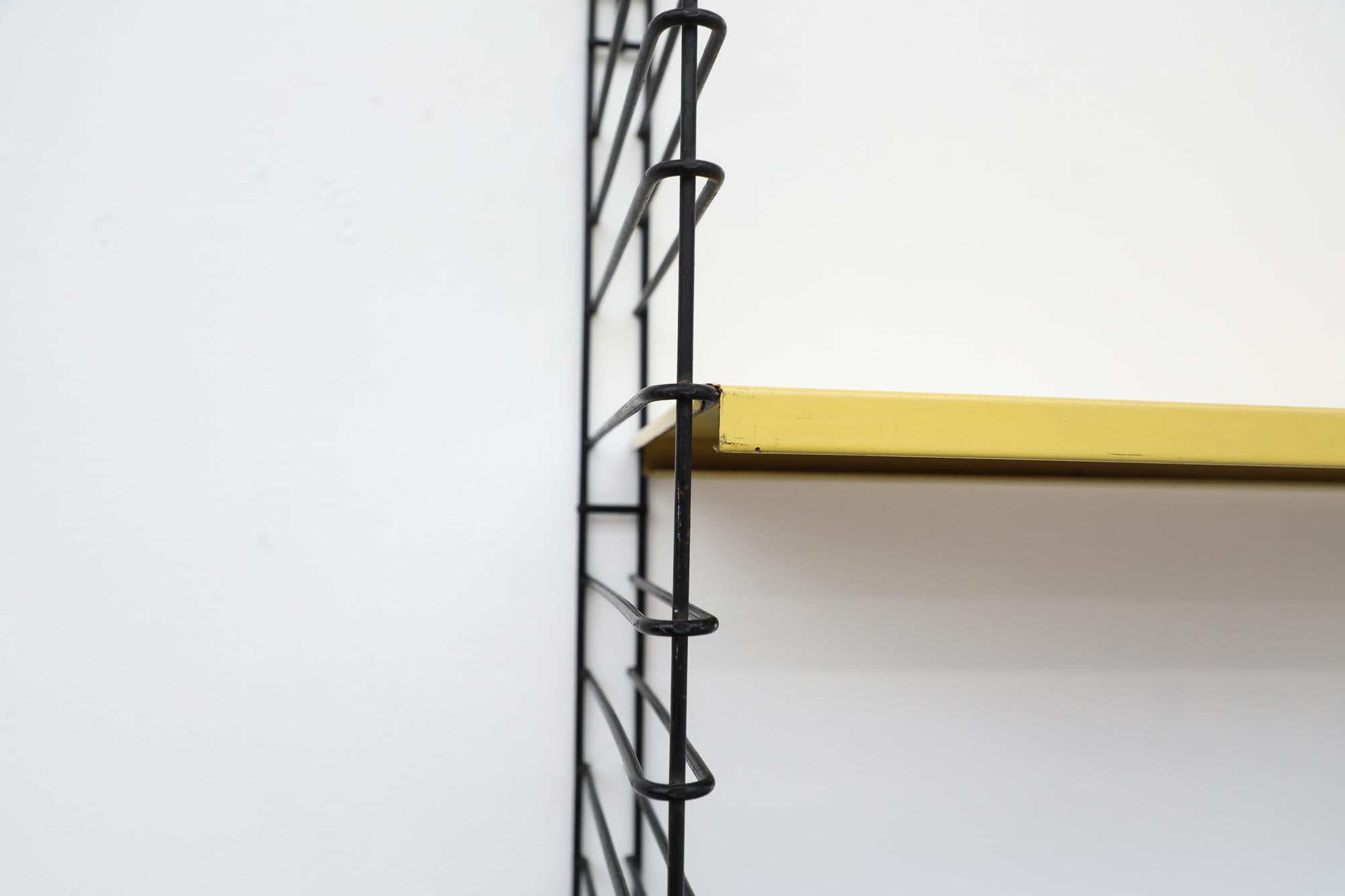 Mid-Century Tomado Yellow and Blue Industrial Shelving Unit For Sale 4