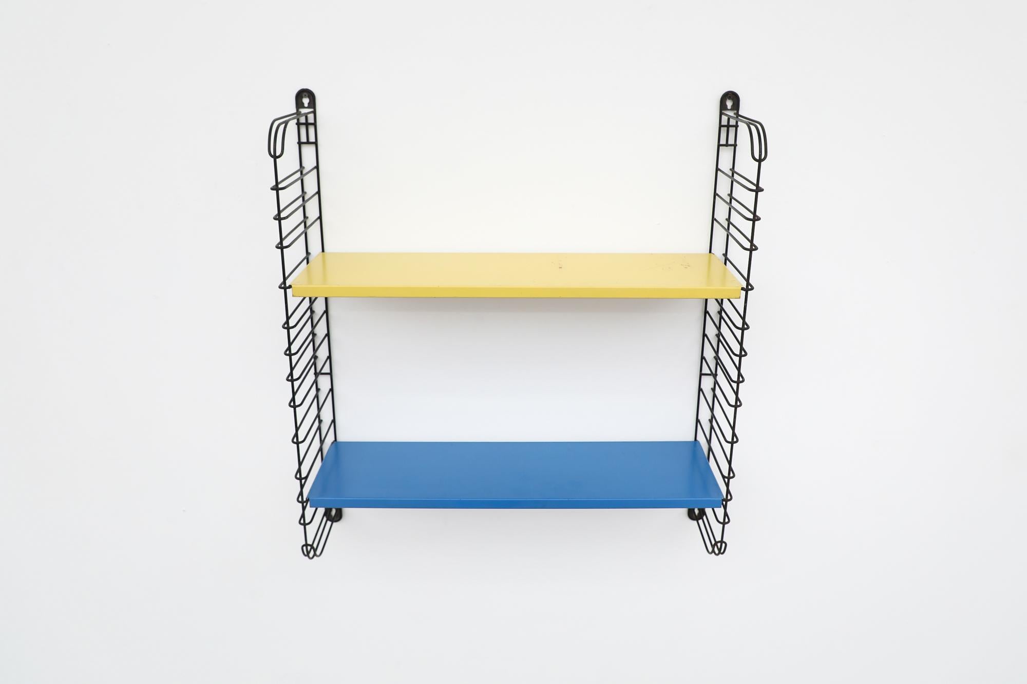 Mid-Century Tomado Yellow and Blue Industrial Shelving Unit For Sale 6