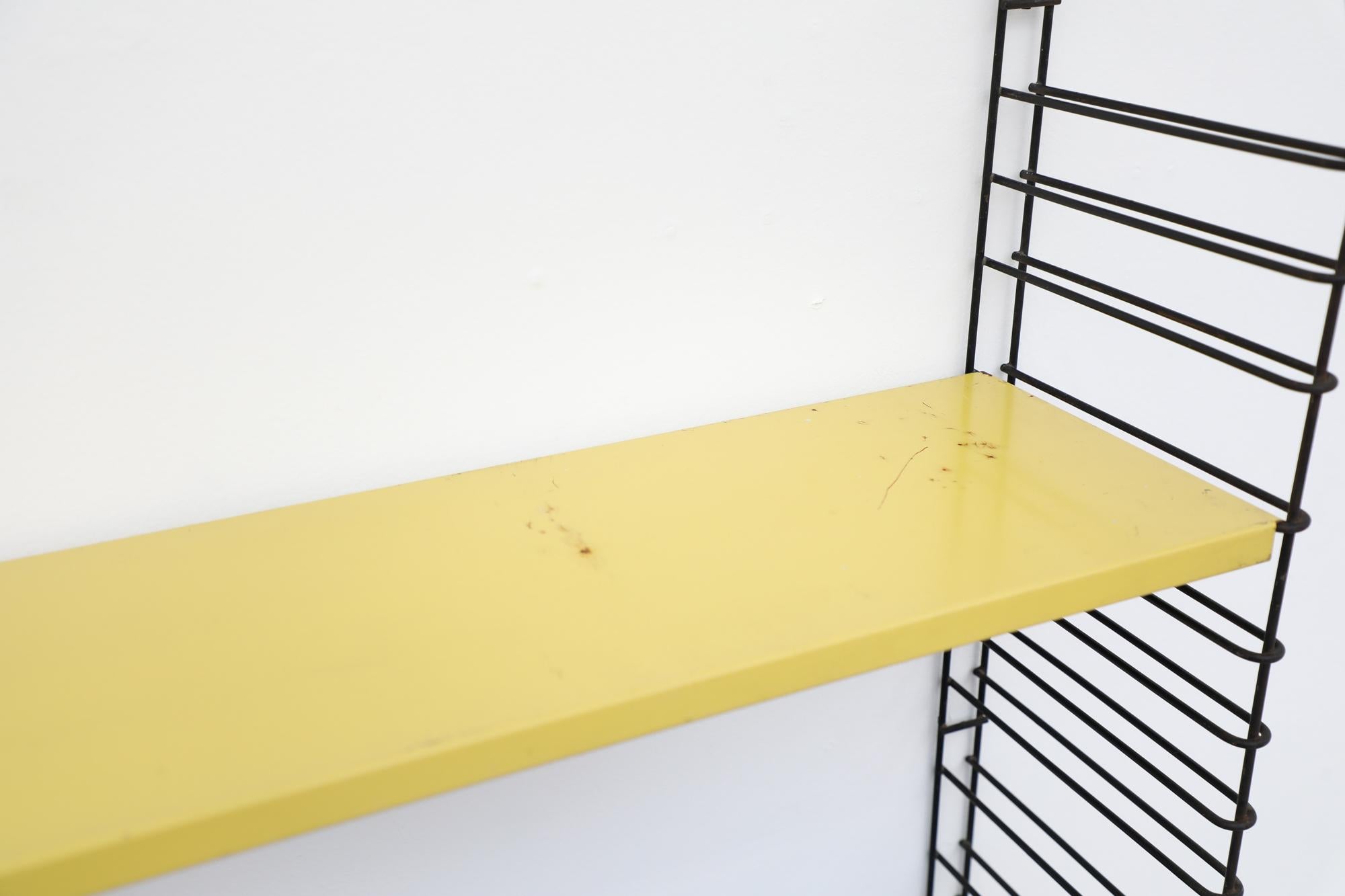Dutch Mid-Century Tomado Yellow and Blue Industrial Shelving Unit For Sale