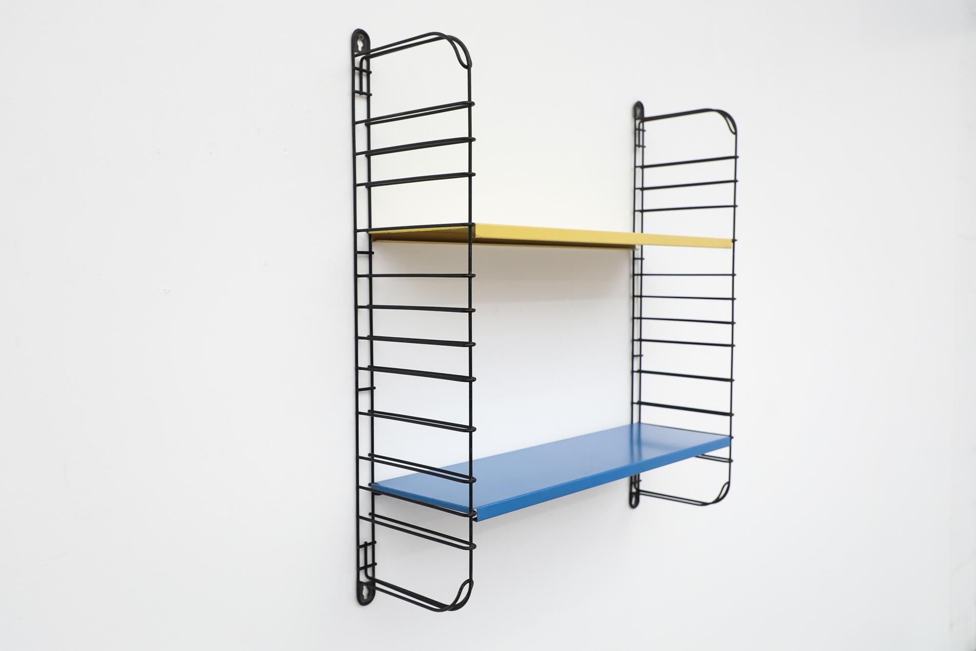 Mid-Century Tomado Yellow and Blue Industrial Shelving Unit In Good Condition For Sale In Los Angeles, CA